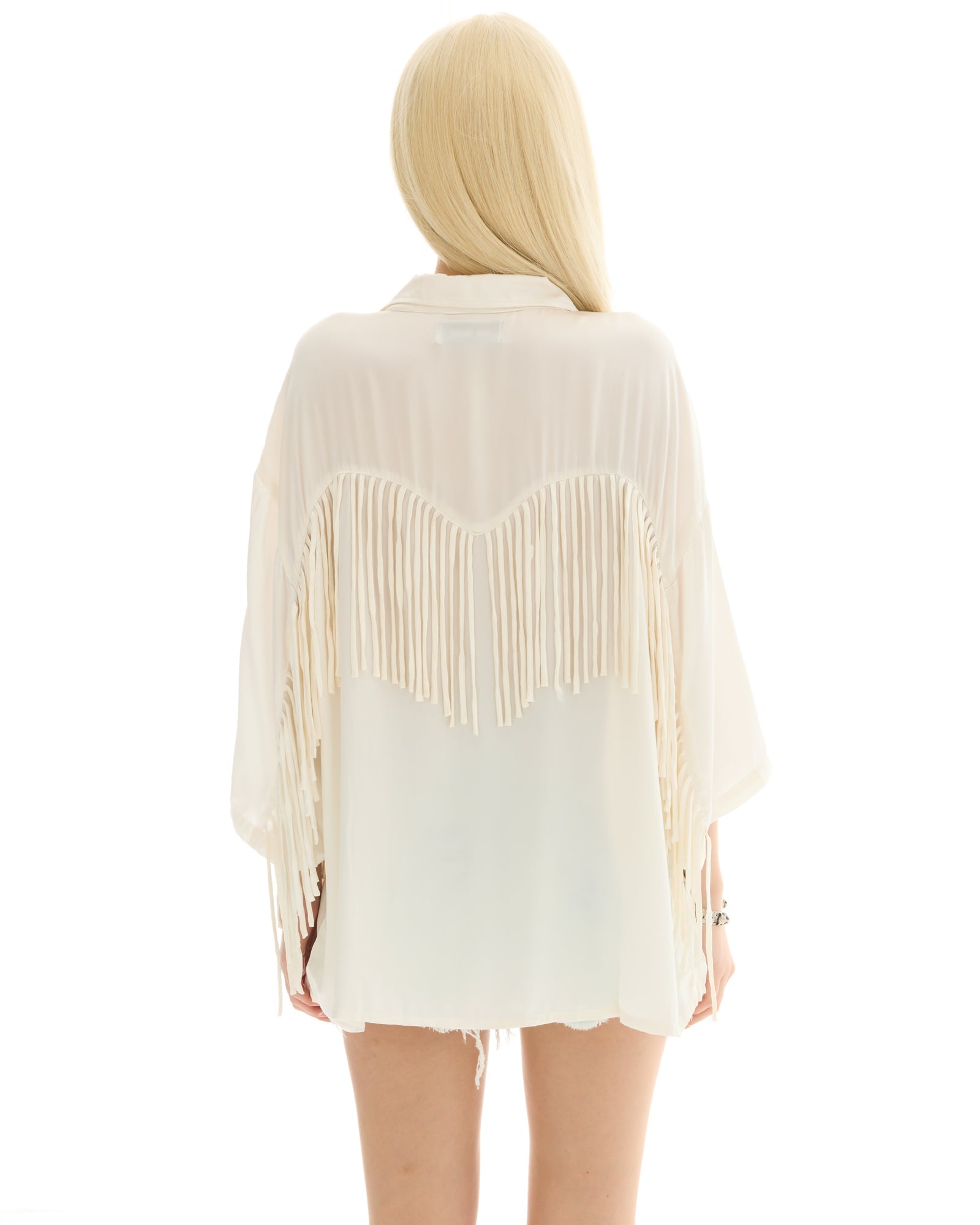 Ibiza Nights Satin Fringed Shirt THE TALES