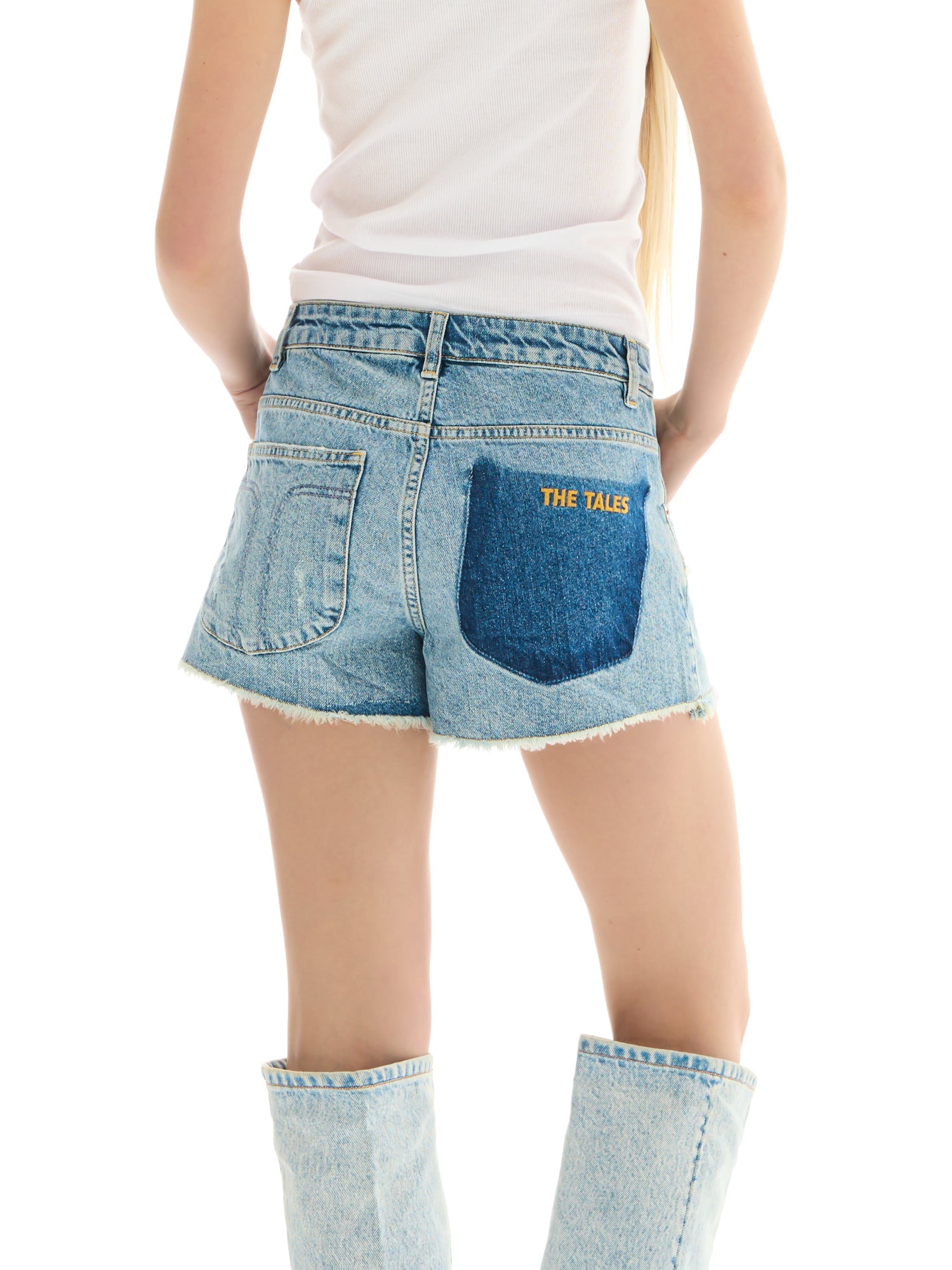 The Tales Panelled Denim Short