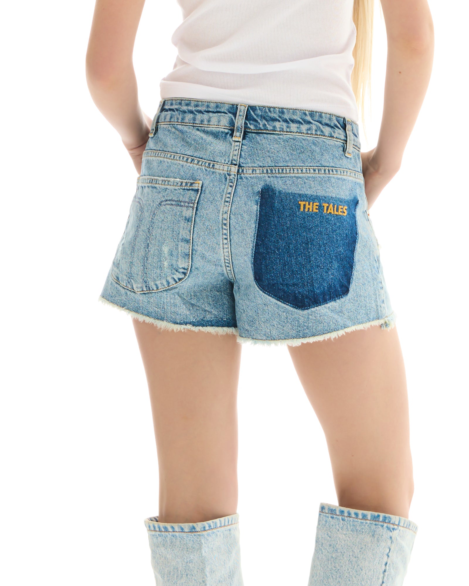 The Tales – Jeansshorts mit Einsätzen