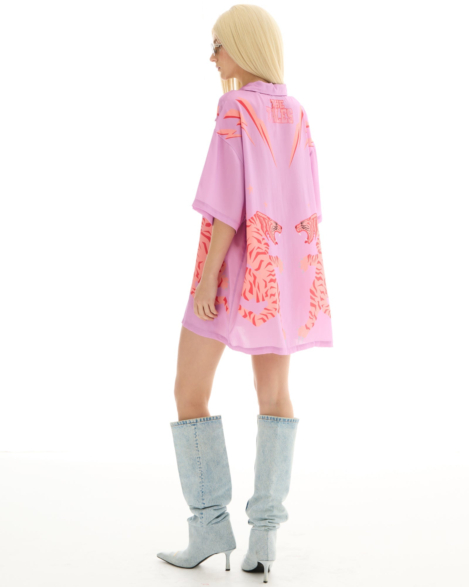 Osaka Tiger Silk Shirt Dress THE TALES