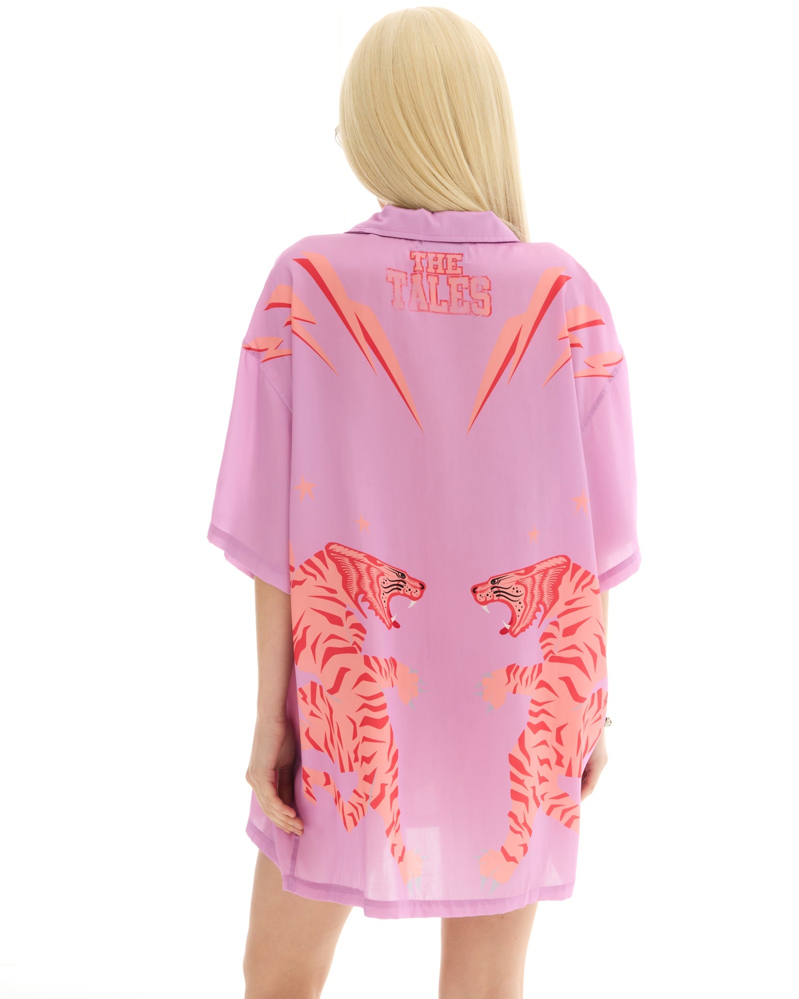 Osaka Tiger Silk Shirt Dress THE TALES