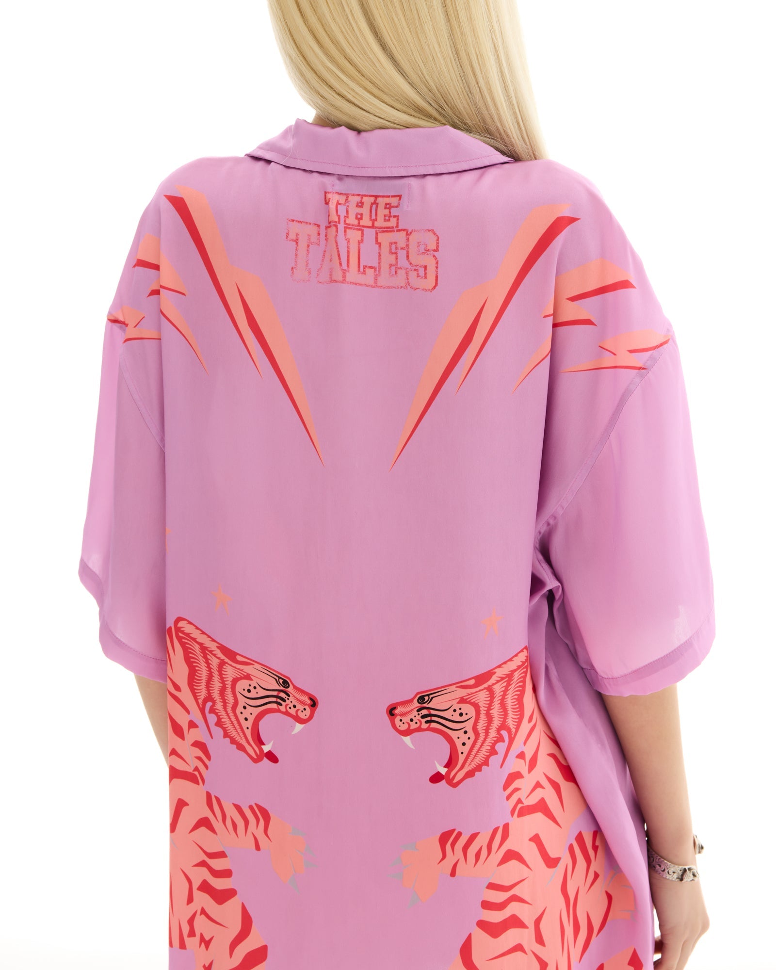Osaka Tiger Silk Shirt Dress THE TALES