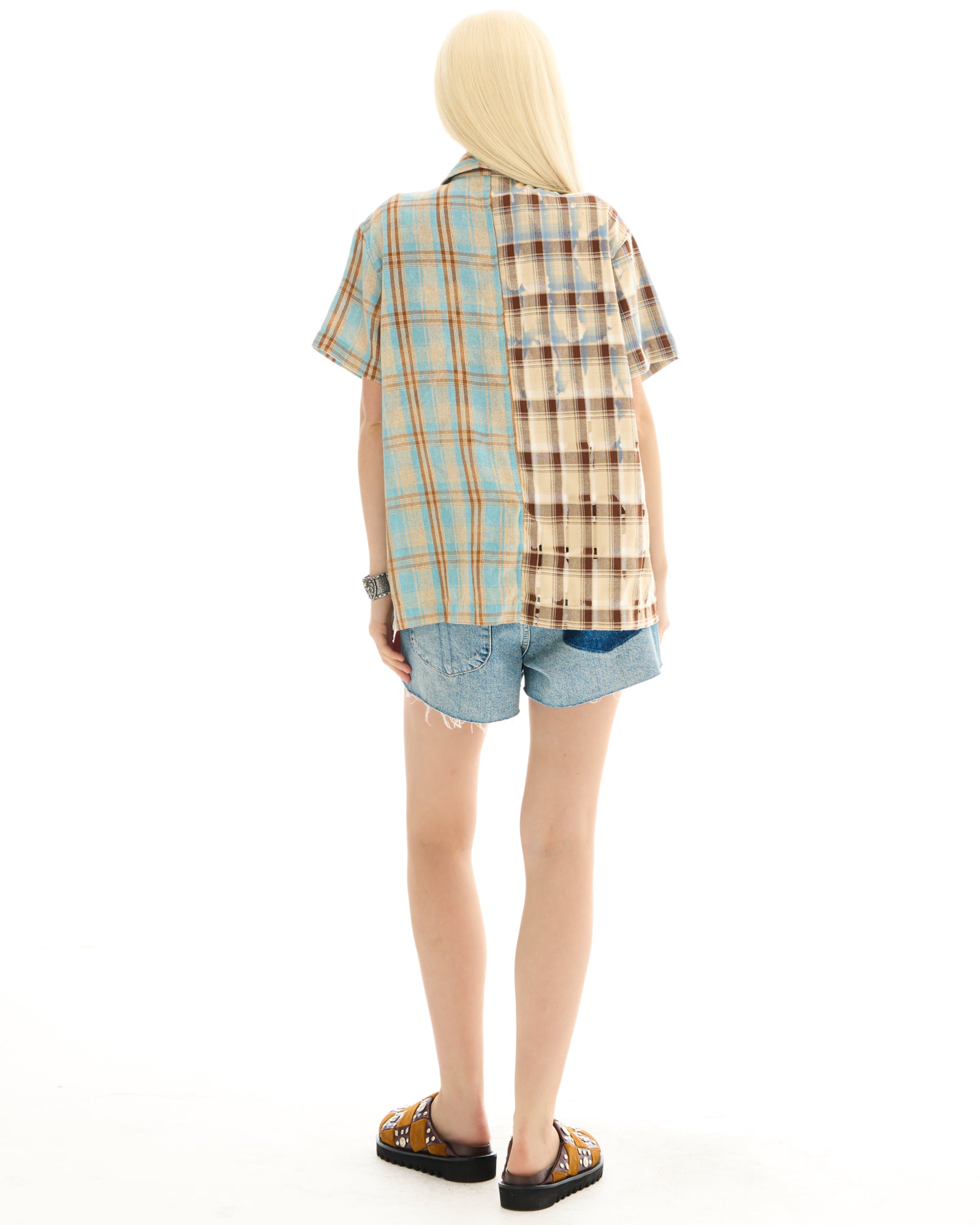 ザ・テイルズ ヴィンテージウォッシュフランネルシャツ