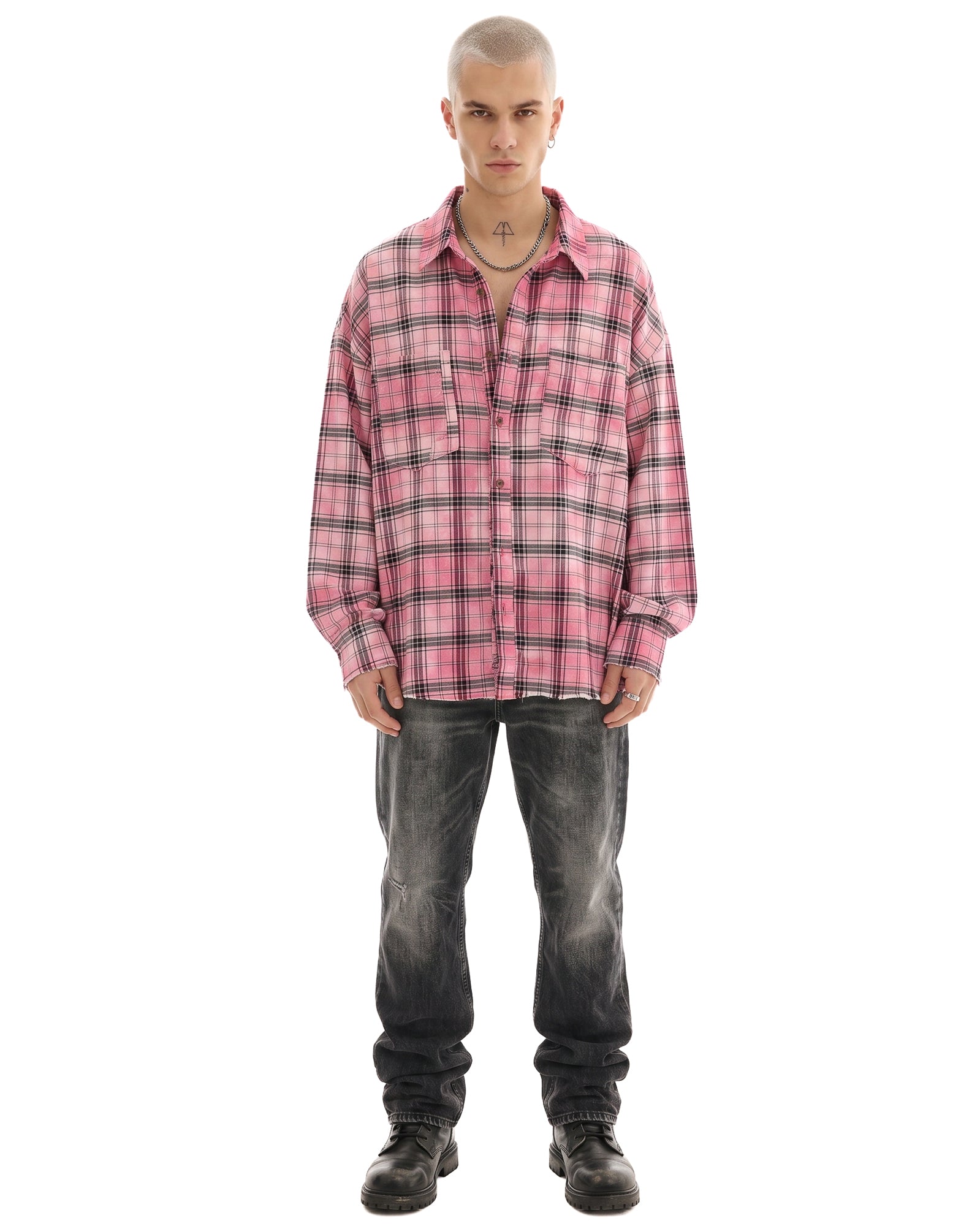 Washed Oversized Willow Check Shirt
