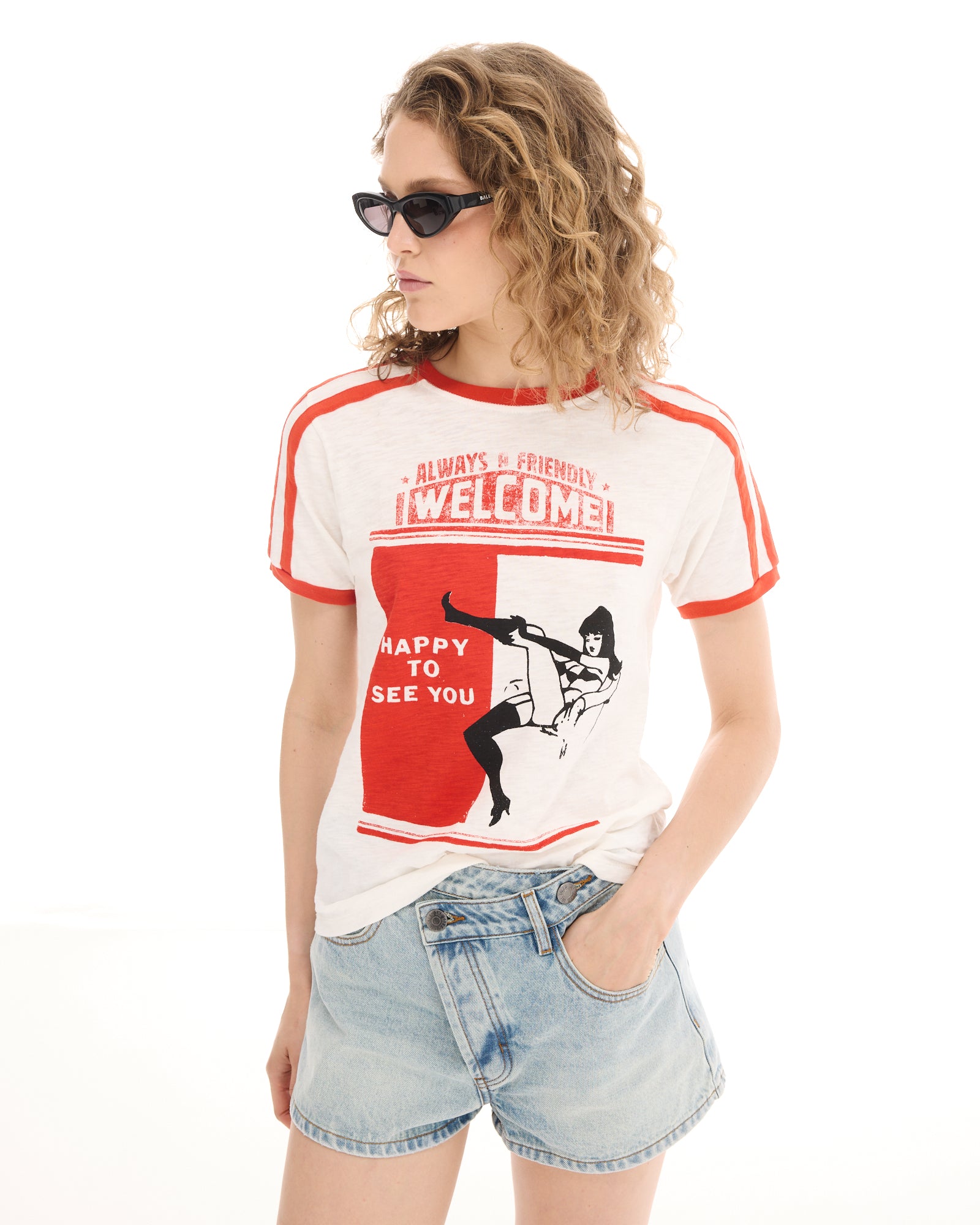 Happy To See You Retro Sports Tee THE TALES