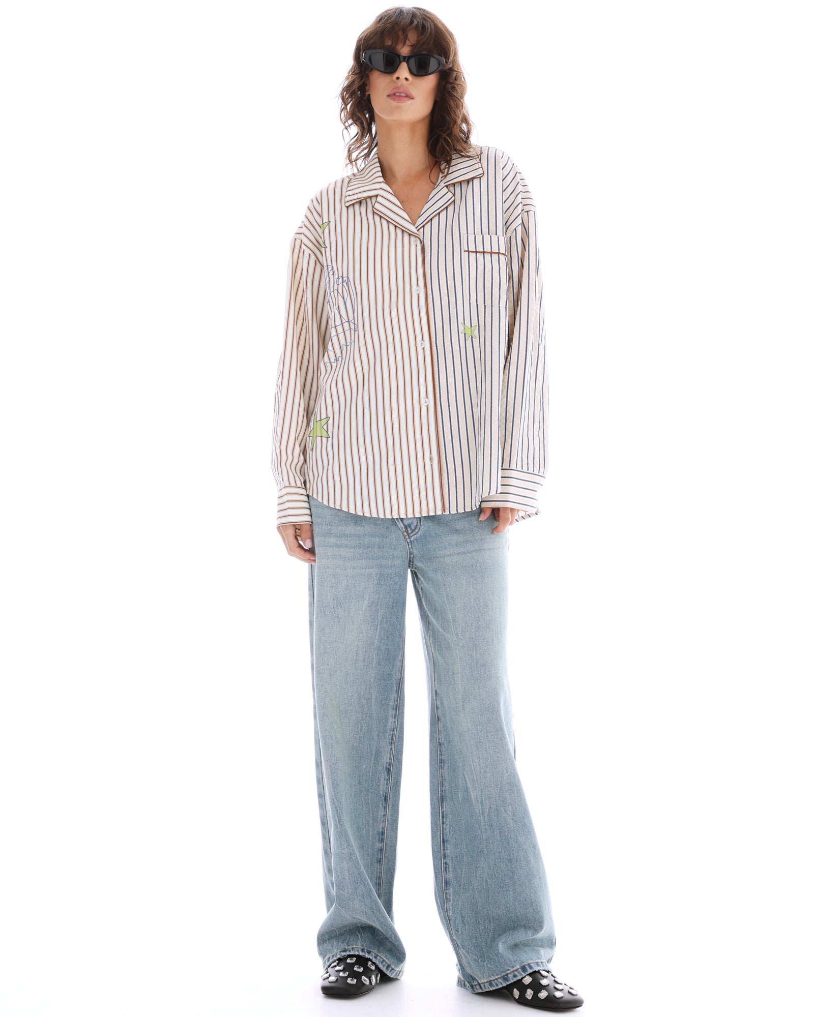 Old Faithful Jeans mit verdrehten Nähten