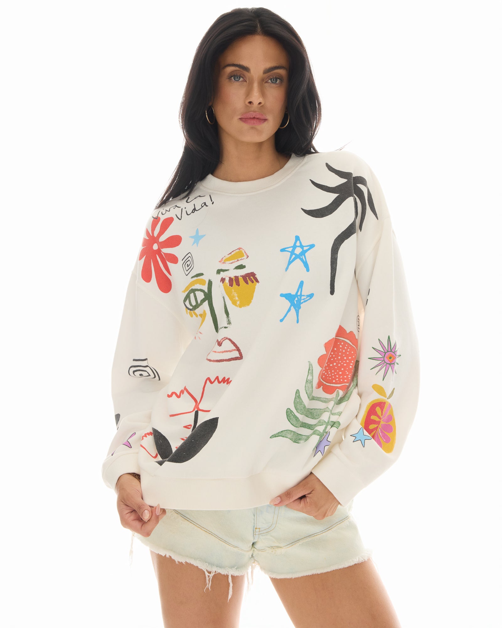 Illustrated Postcards Sweater