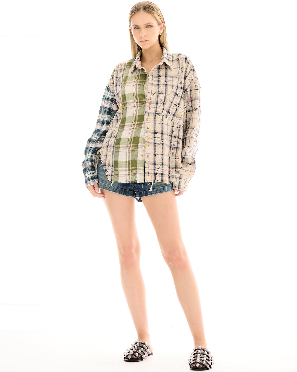 Reworked Artist Flannel Shirt