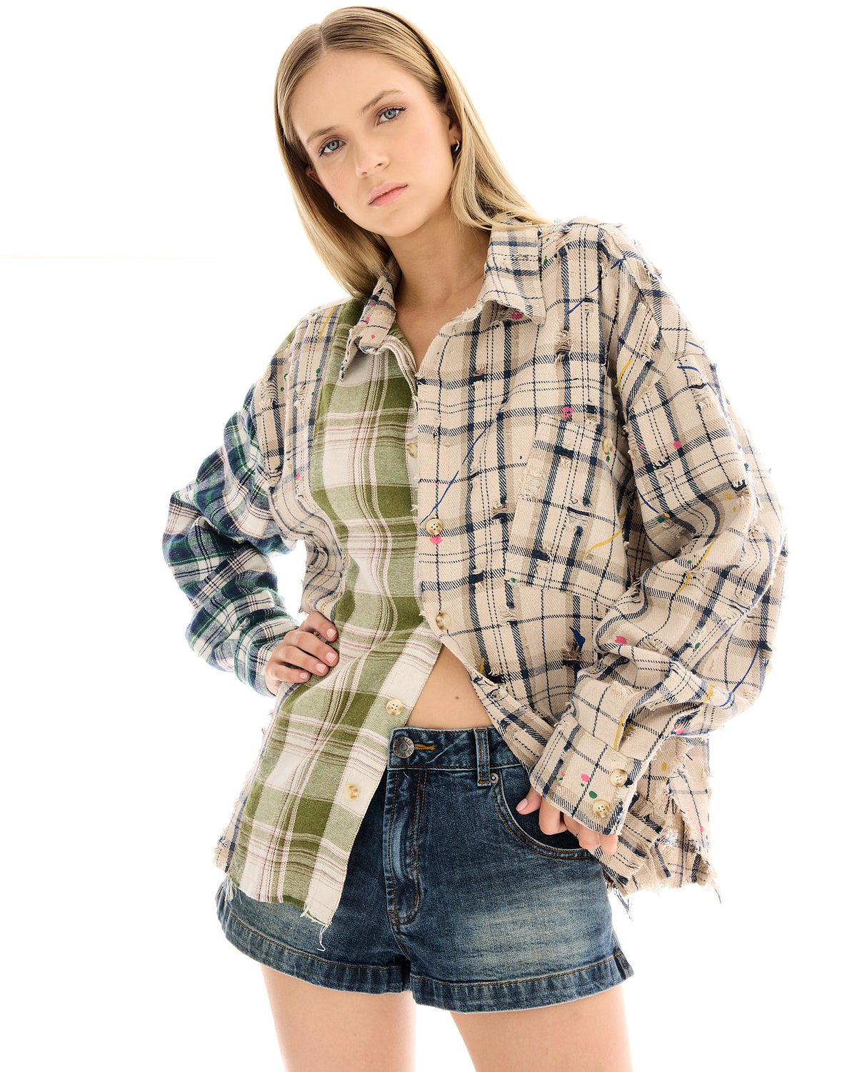 Reworked Artist Flannel Shirt