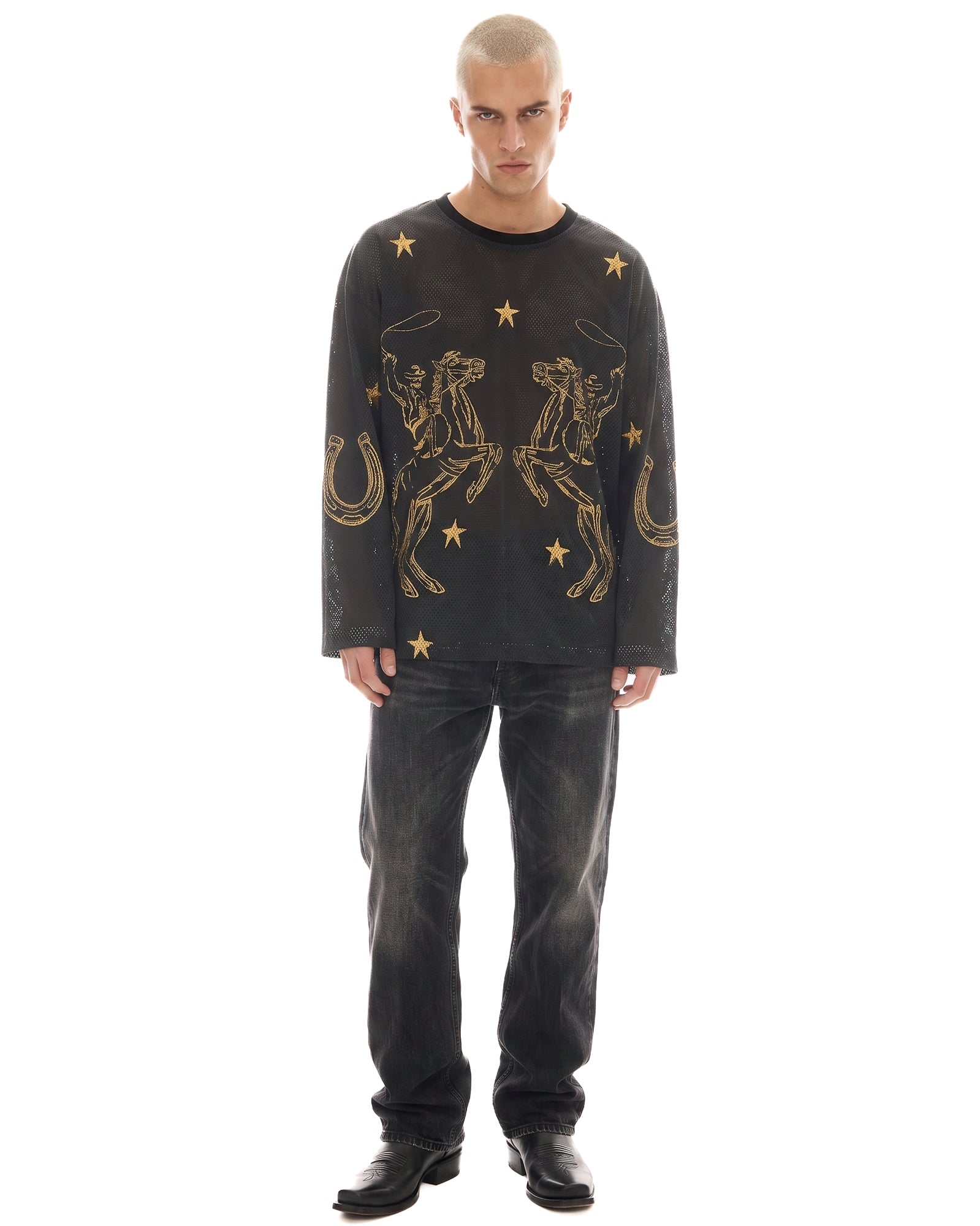 Old Faithful Jeans mit verdrehten Nähten