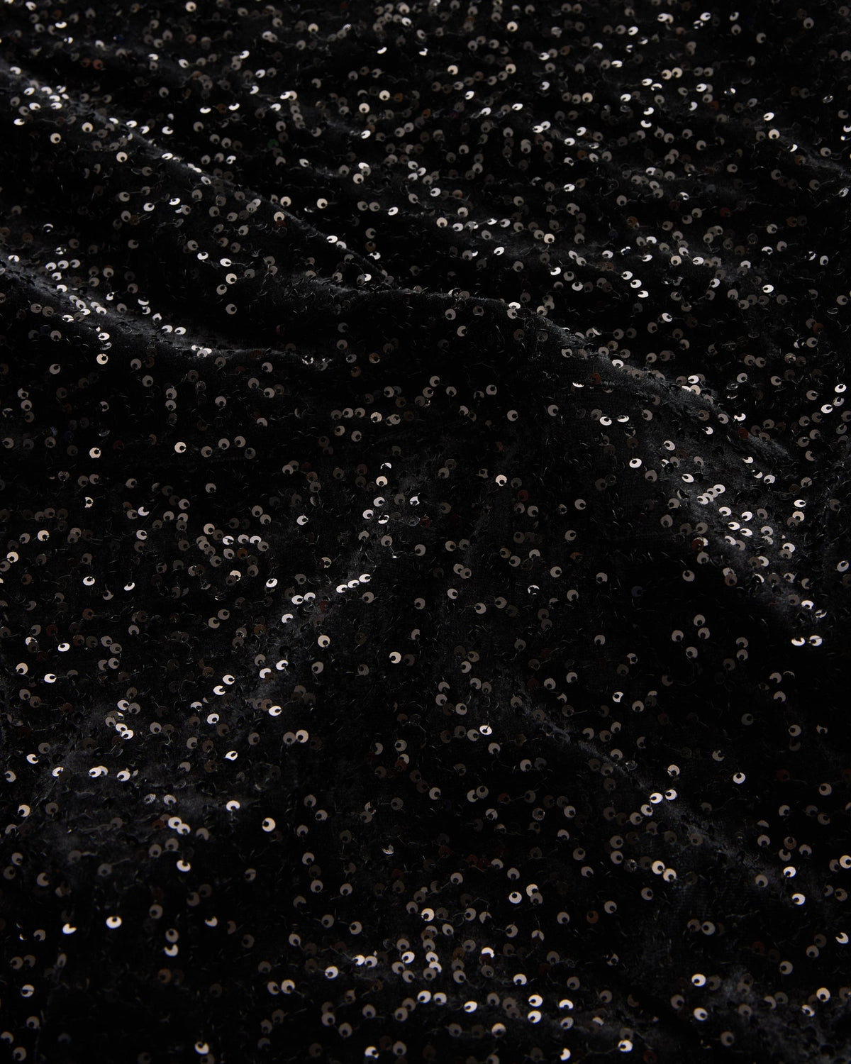 Ruched Black Sequin Florence Dress by THE TALES - detail view