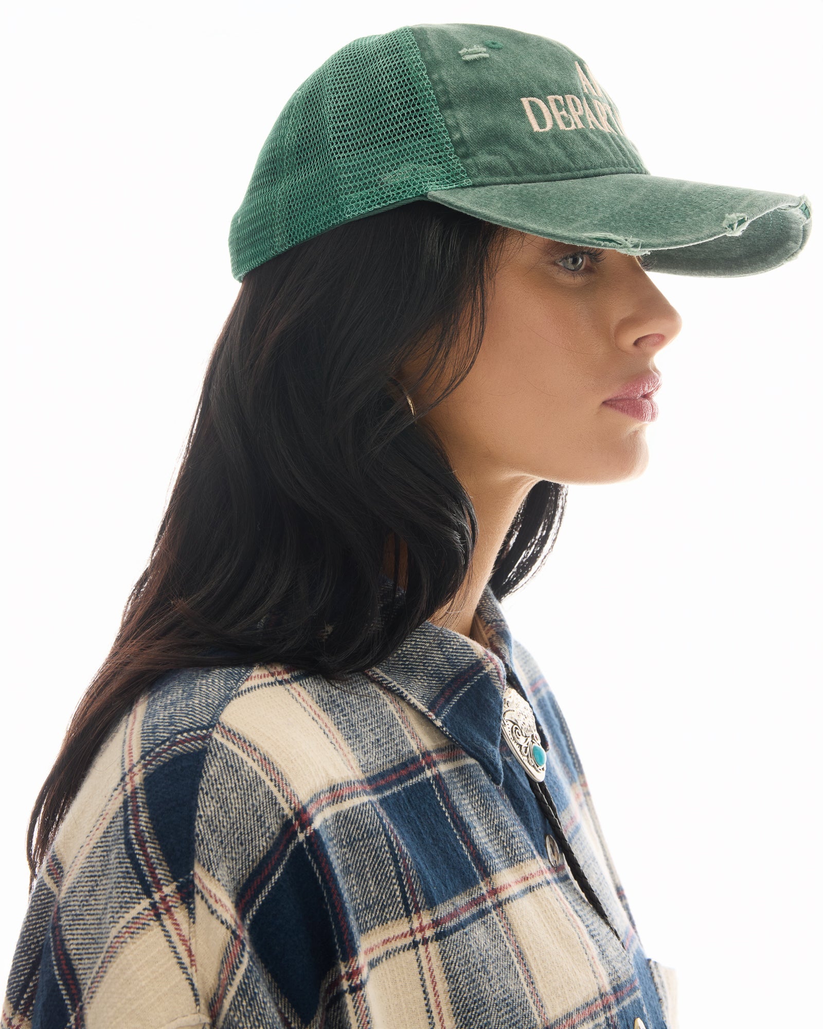 Destroyed Art Department Green Trucker Cap