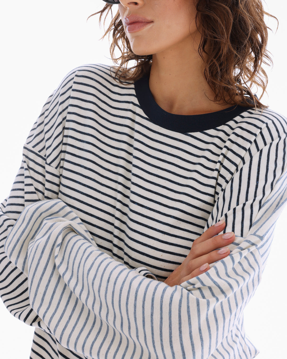 Lexy Soft Stripe Patchwork Tee THE TALES