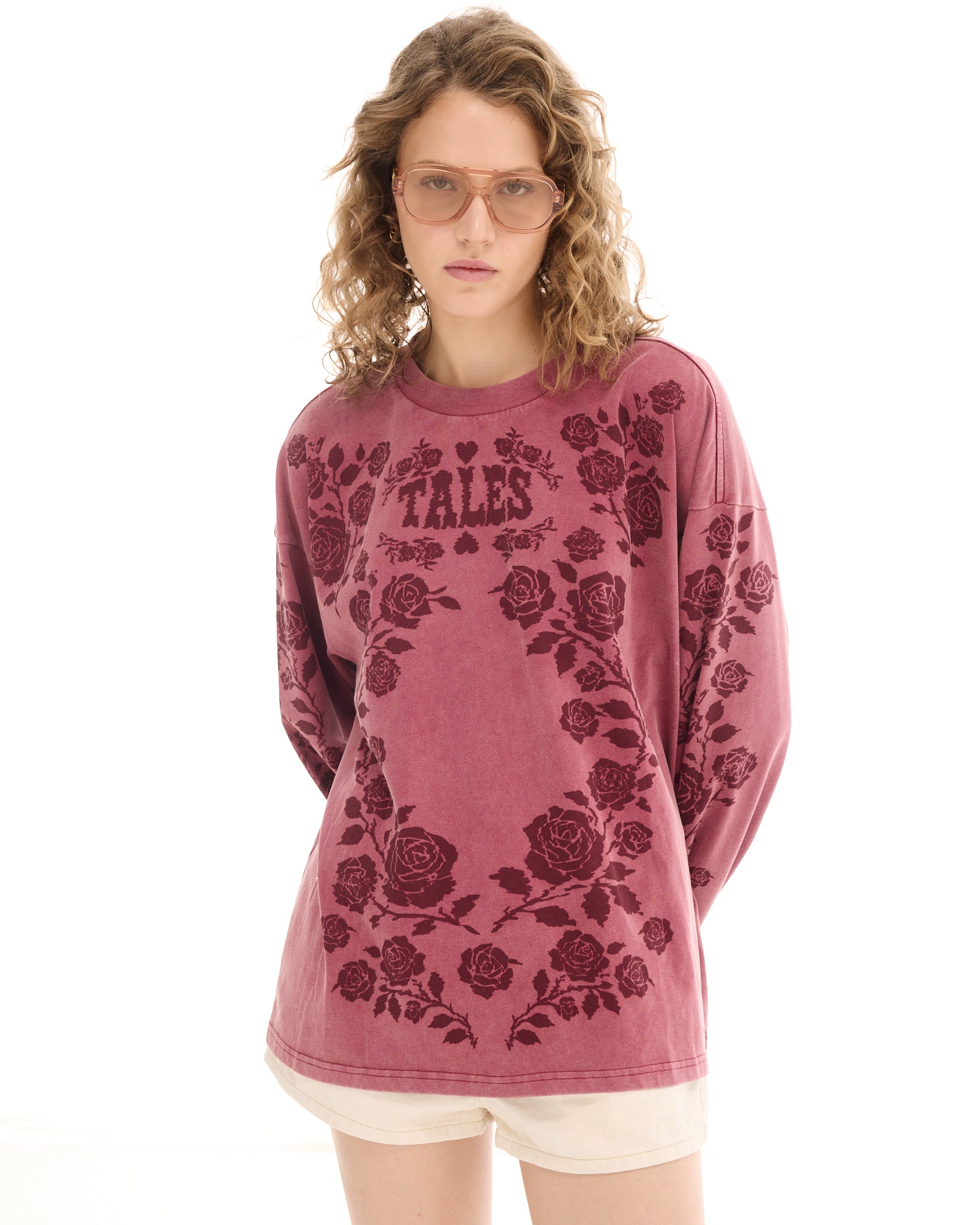 Distorted Burnt Rose Longsleeve Tee THE TALES