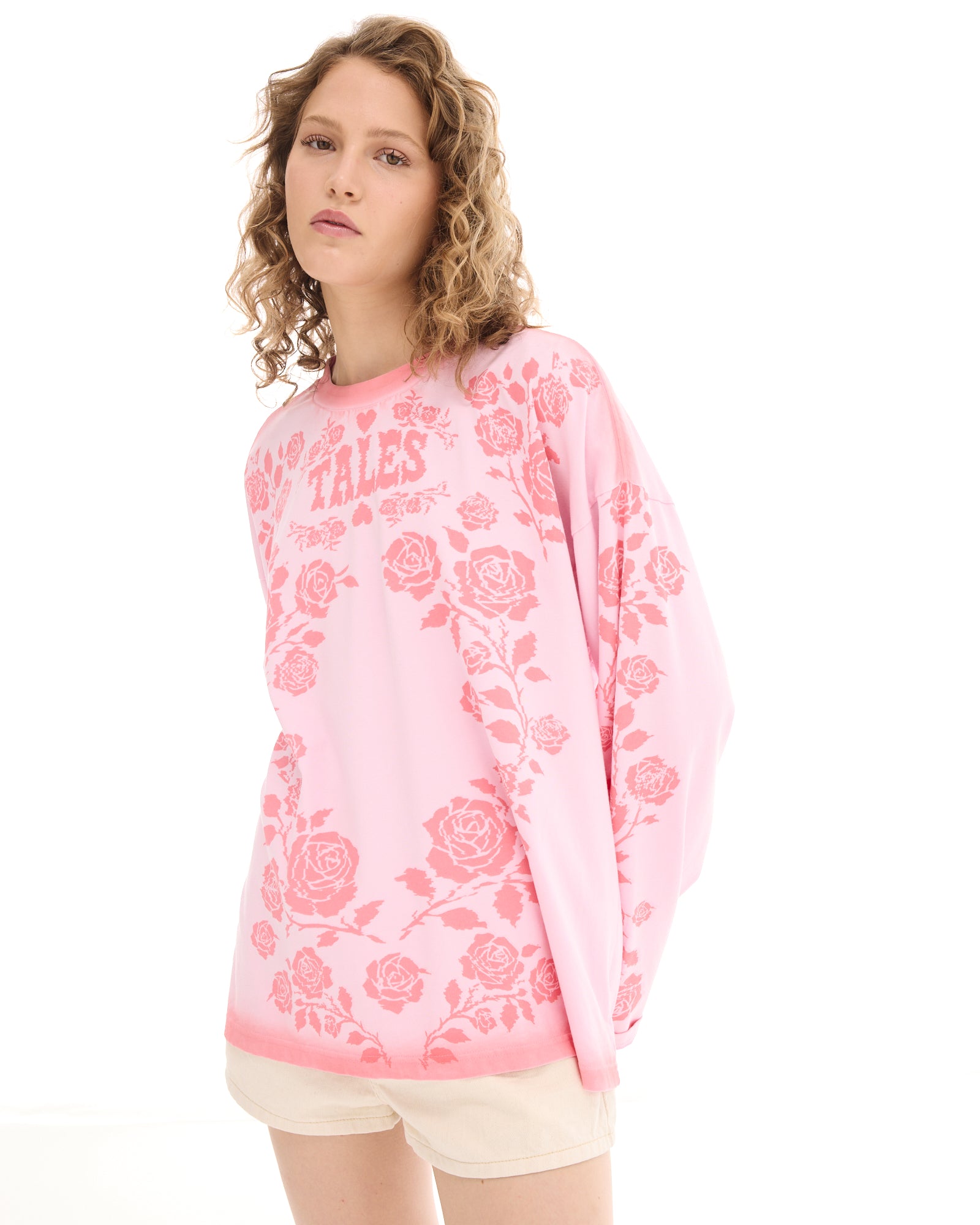 Distorted Rose Long Sleeve Tee THE TALES