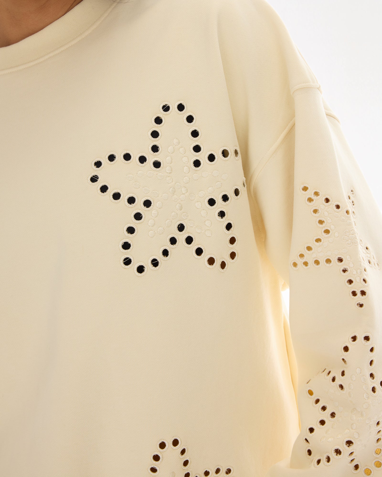 Cut Out Cream Sweater by THE TALES - detail view