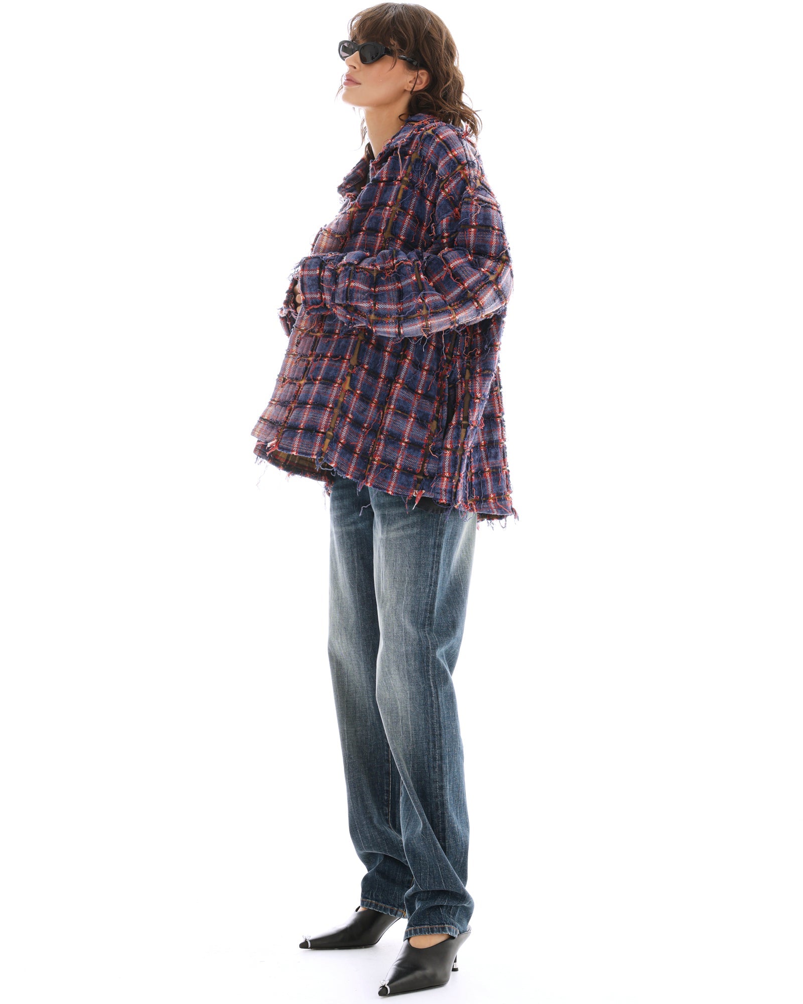 Check Flannel Bonded Jacket by THE TALES - product photo