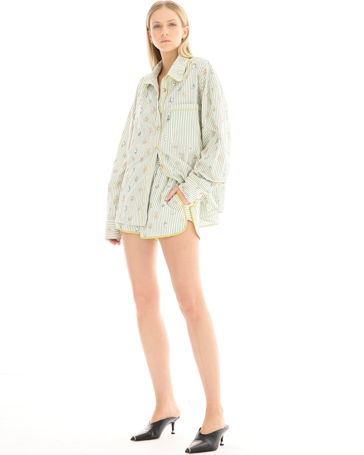 Embellished Stripe Party Shirt THE TALES