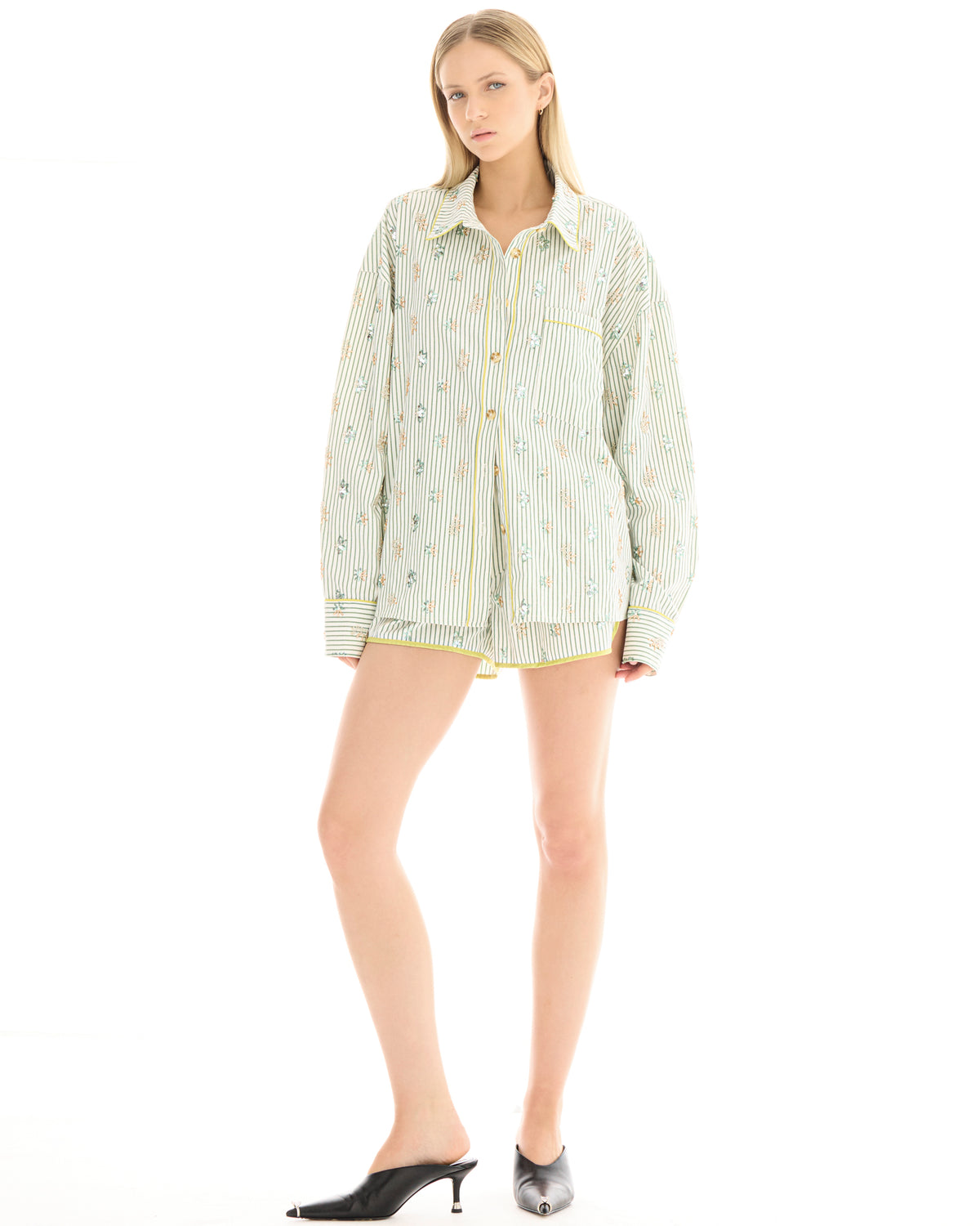 Embellished Stripe Party Shirt THE TALES