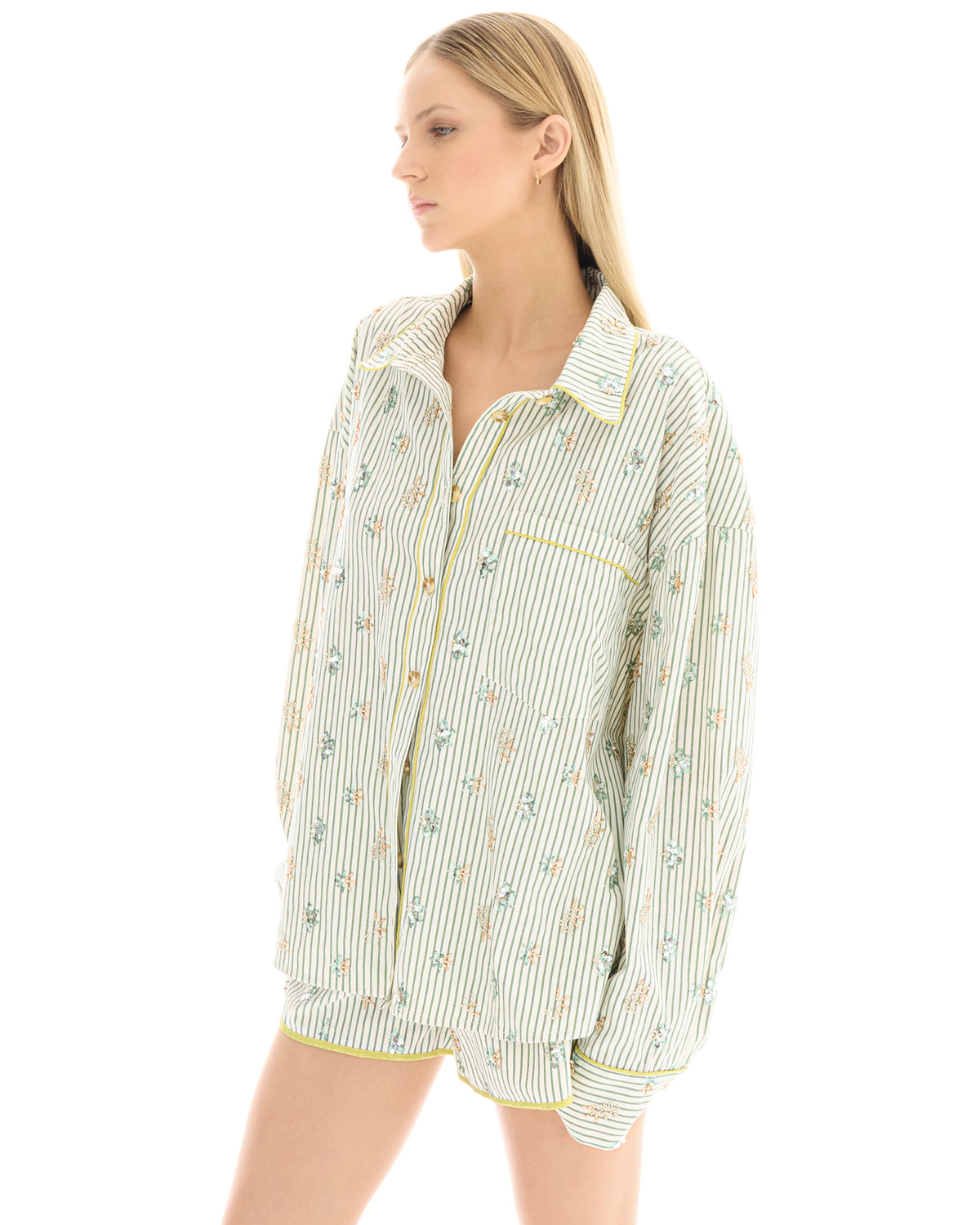 Embellished Stripe Party Shirt THE TALES