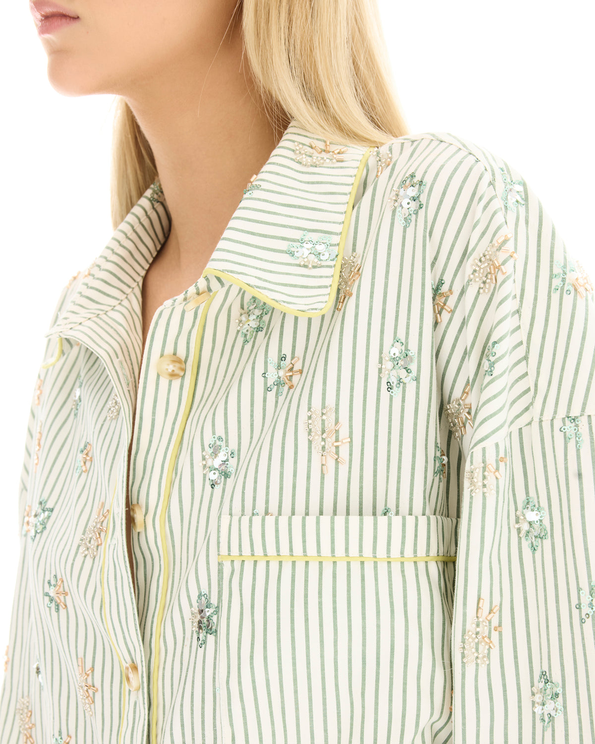 Embellished Stripe Party Shirt THE TALES