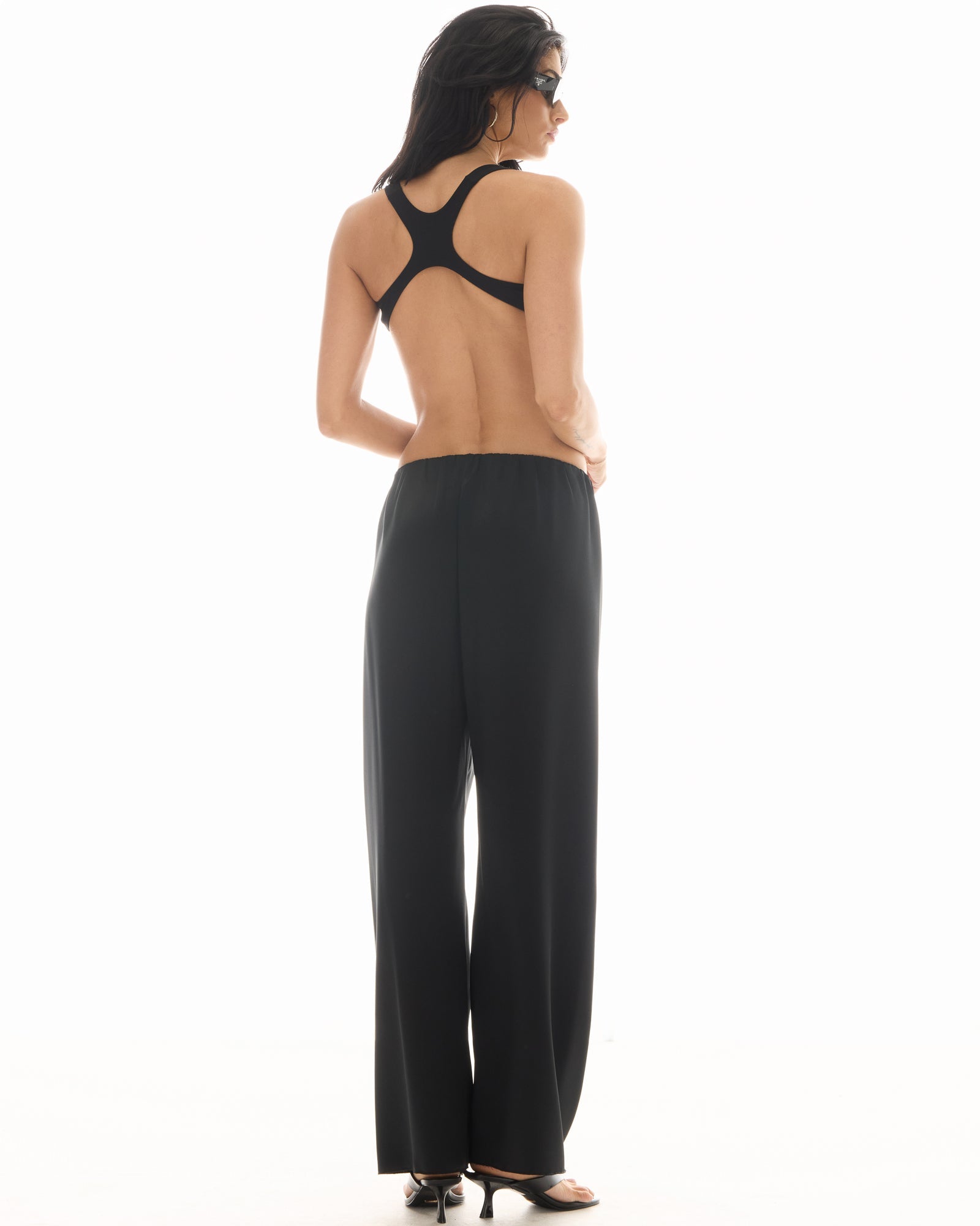 Waterfall Waist Satin Pants by THE TALES - product photo