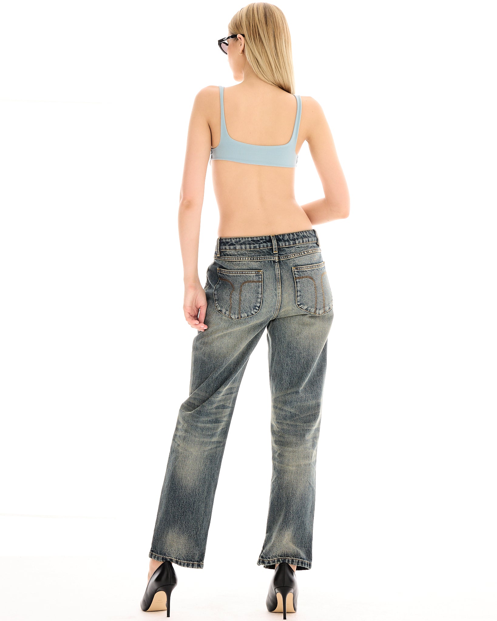 Old Faithful Jeans mit verdrehten Nähten