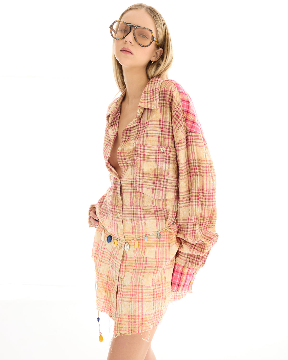 Summer Check Shirt Dress THE TALES