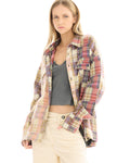 Patchwork Blanket Over Shirt