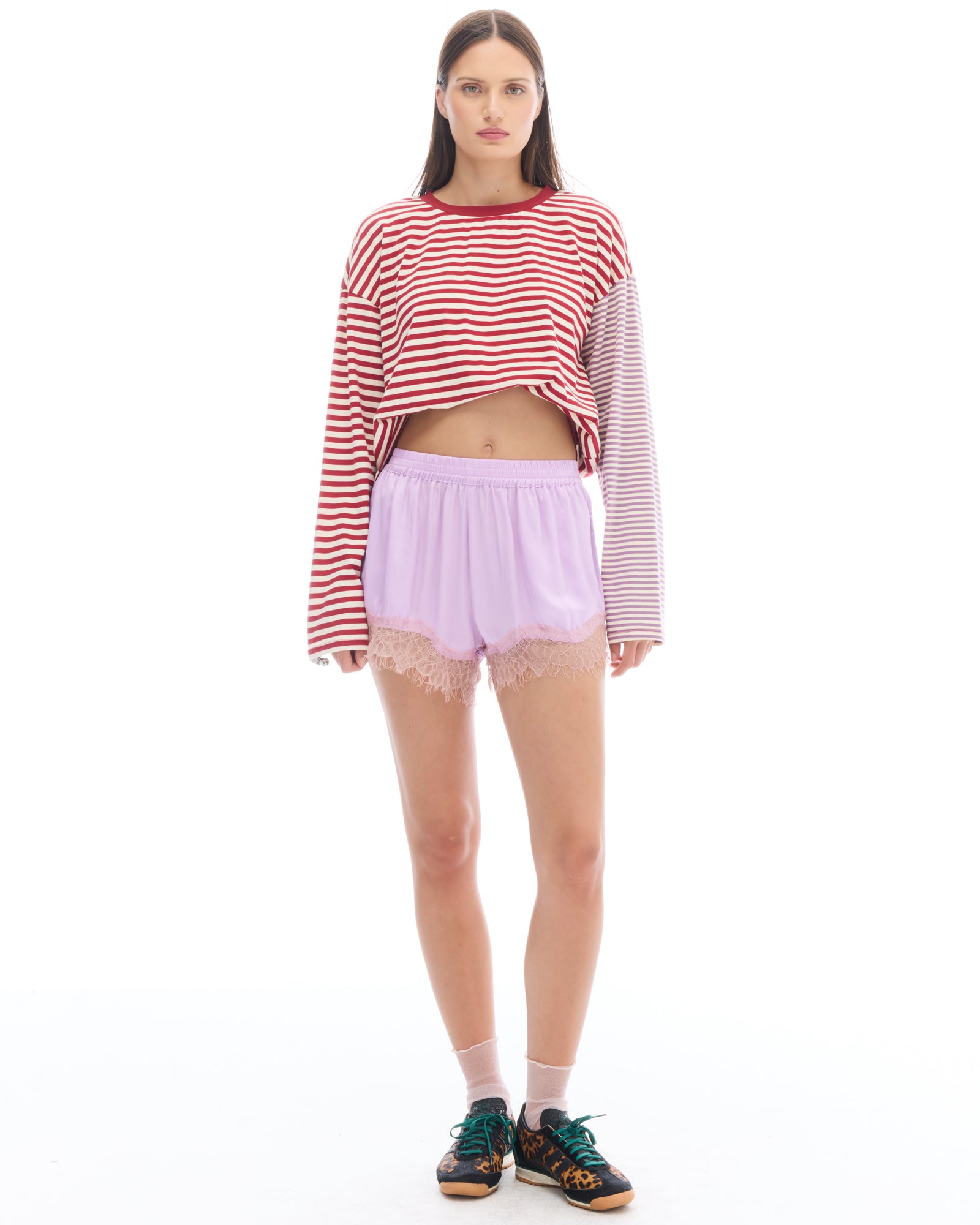 Lexy Soft Stripe Patchwork Tee