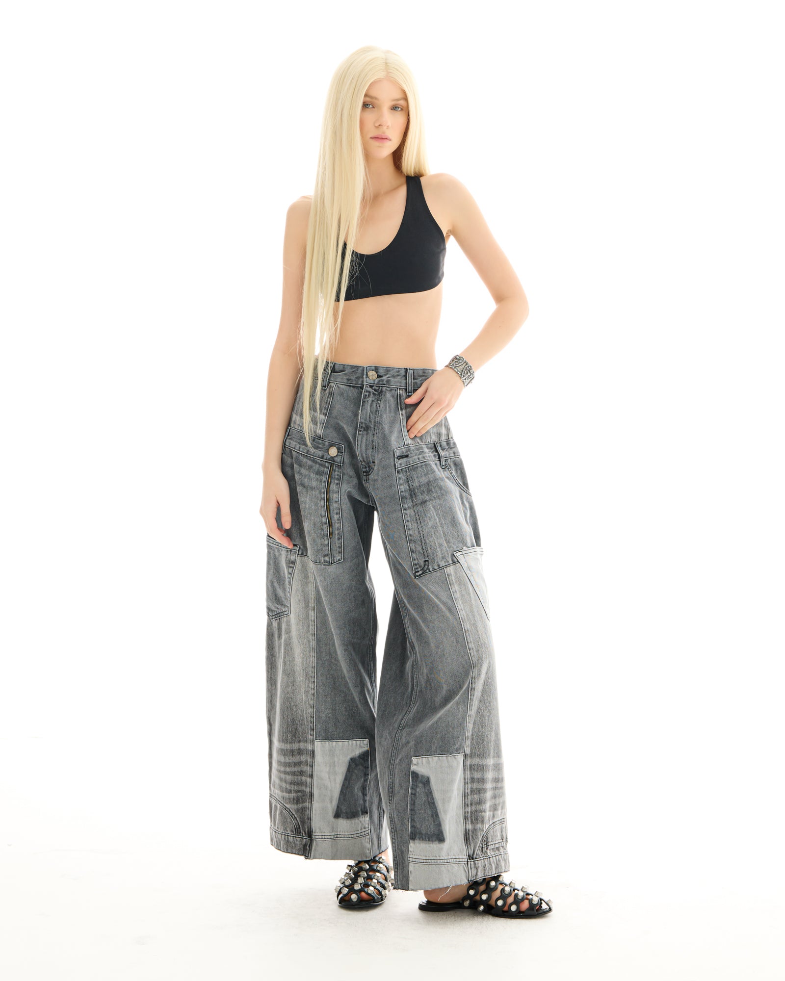The Tales Reworked Patch Jeans