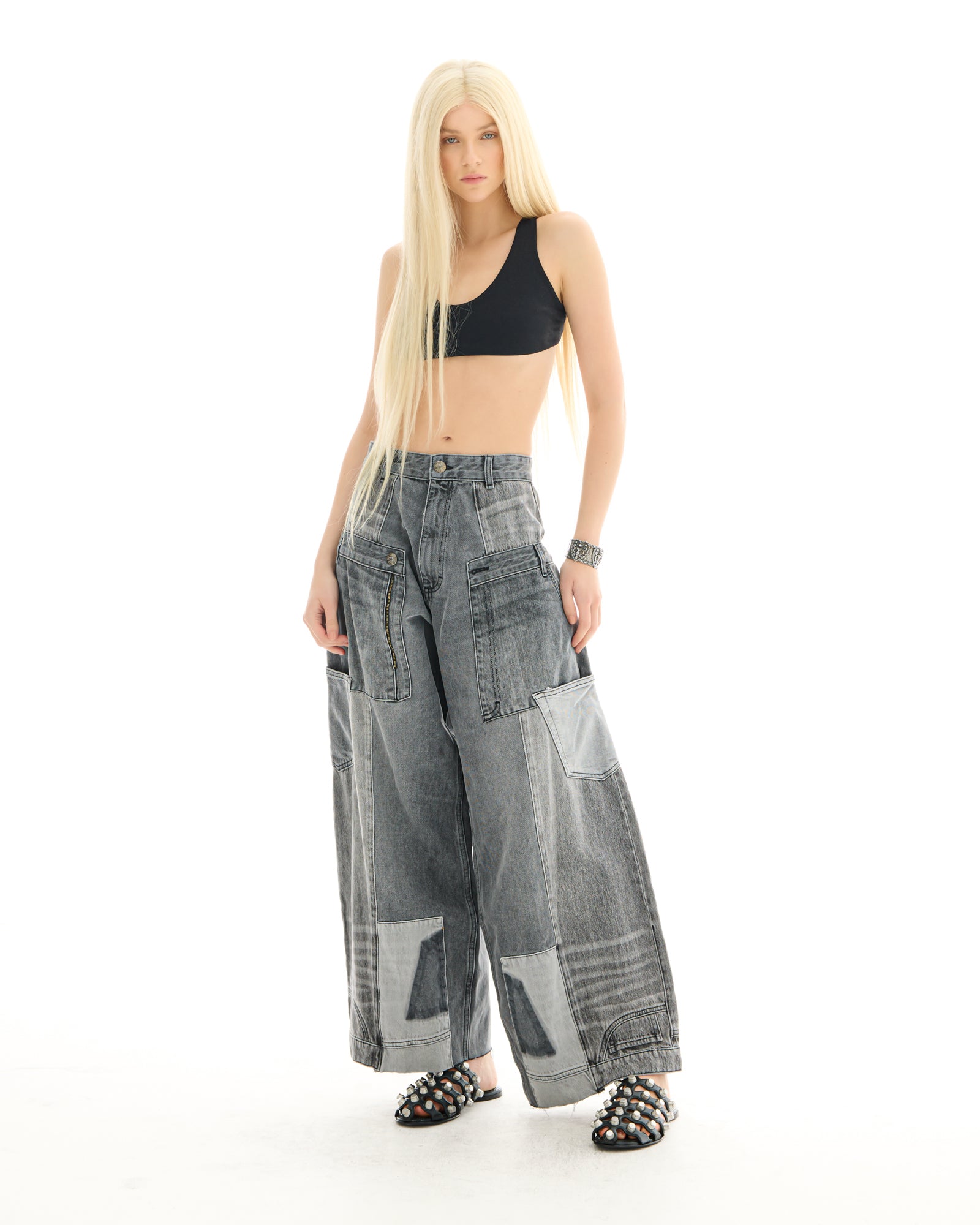 The Tales Reworked Patch Jeans