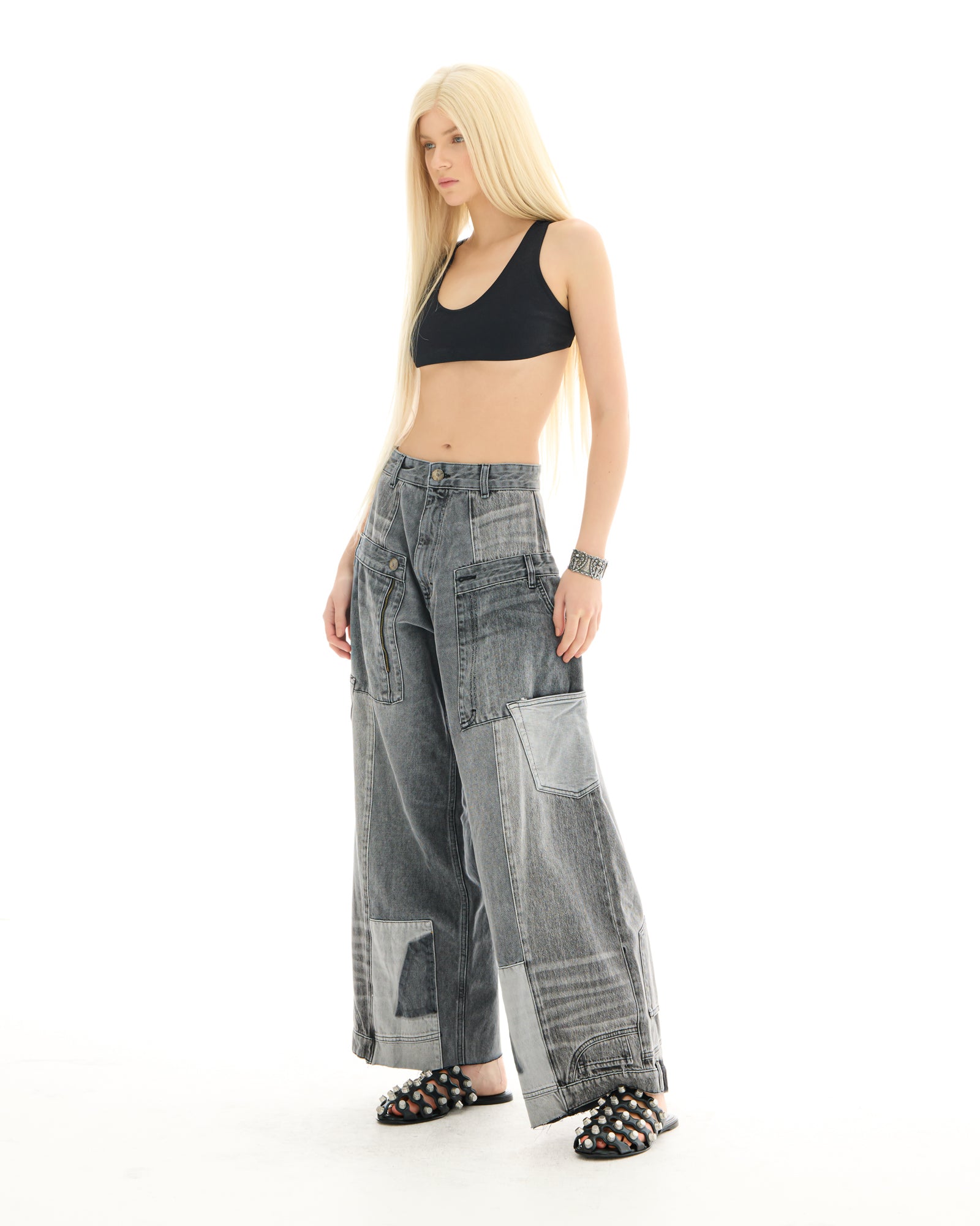The Tales Reworked Patch Jeans