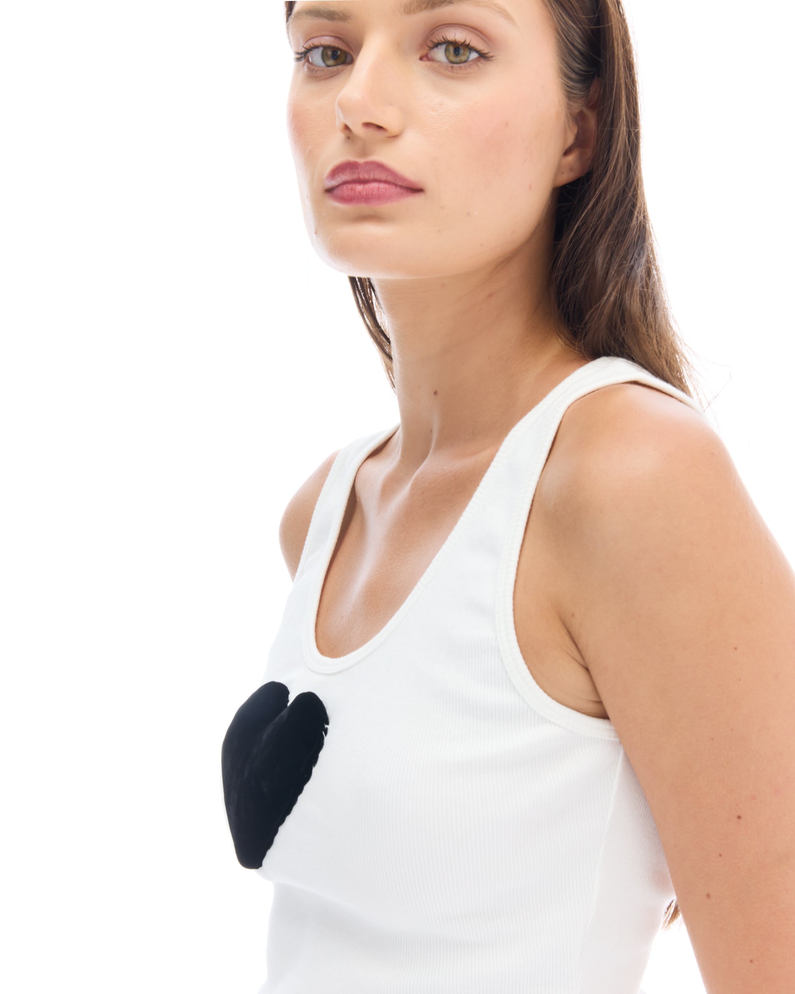 We Love 3D Velvet Heart Singlet