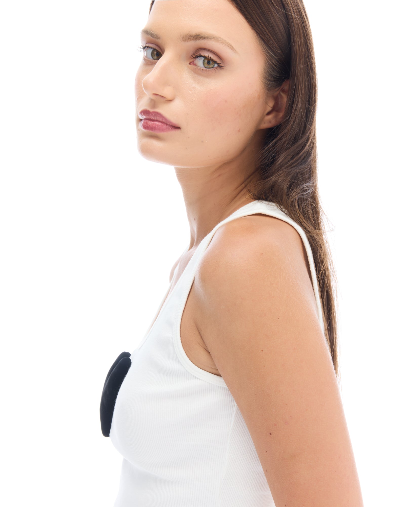 We Love 3D Velvet Heart Singlet