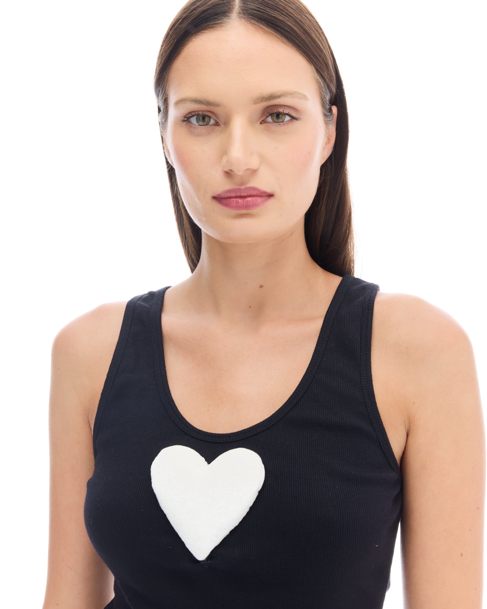 We Love 3D Velvet Heart Singlet
