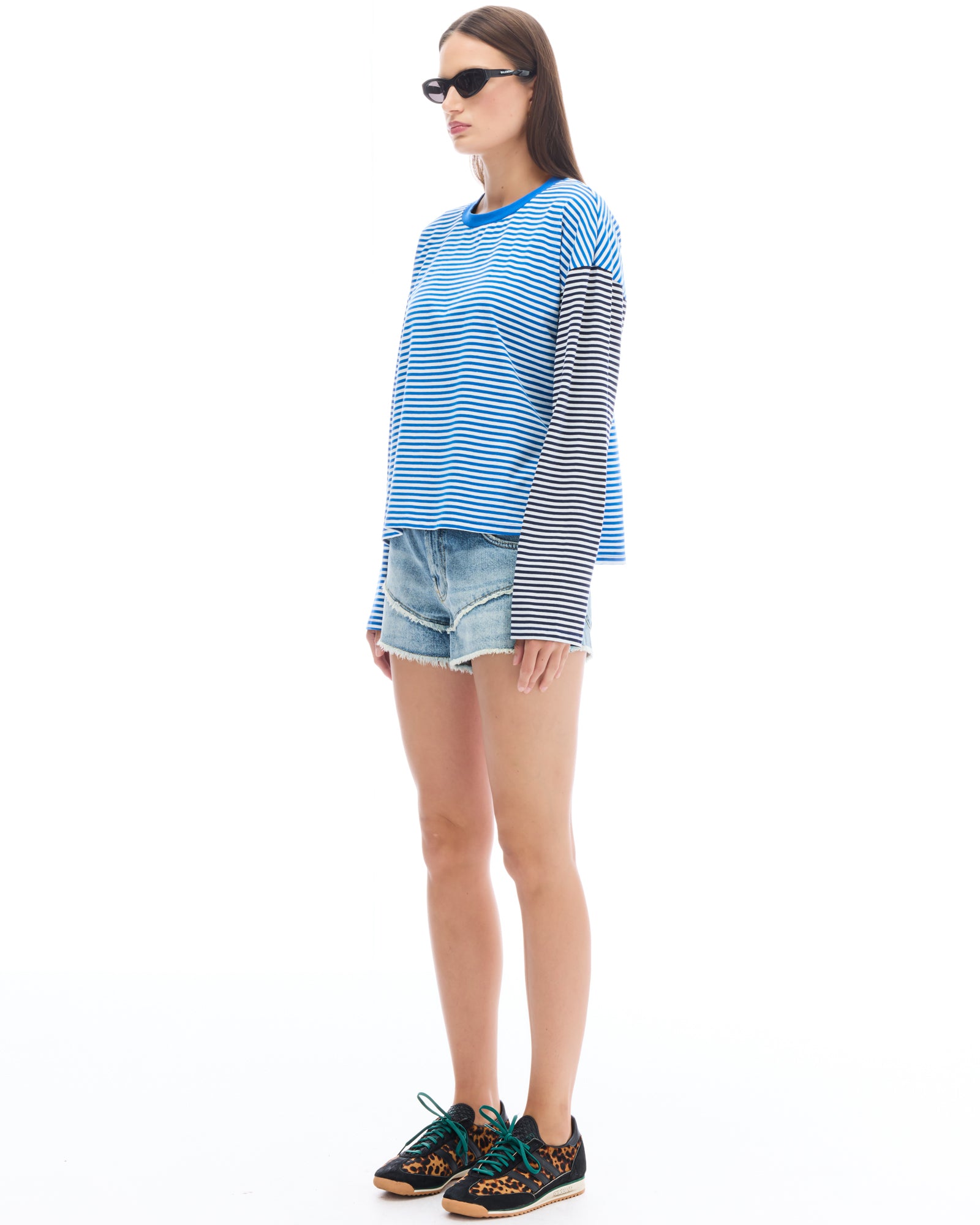 Lexy Patchwork Stripe Long Sleeve Tee