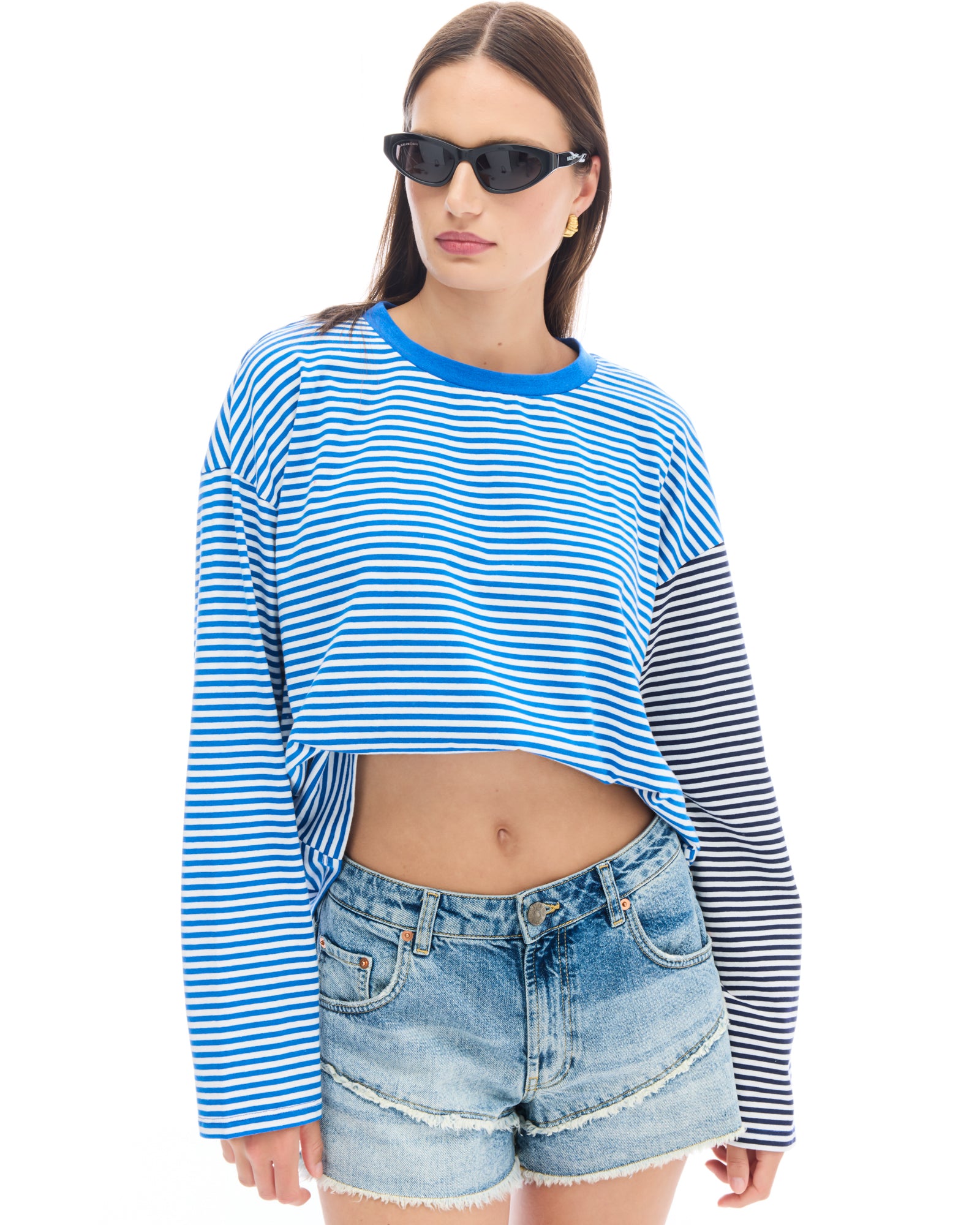 Lexy Patchwork Stripe Long Sleeve Tee