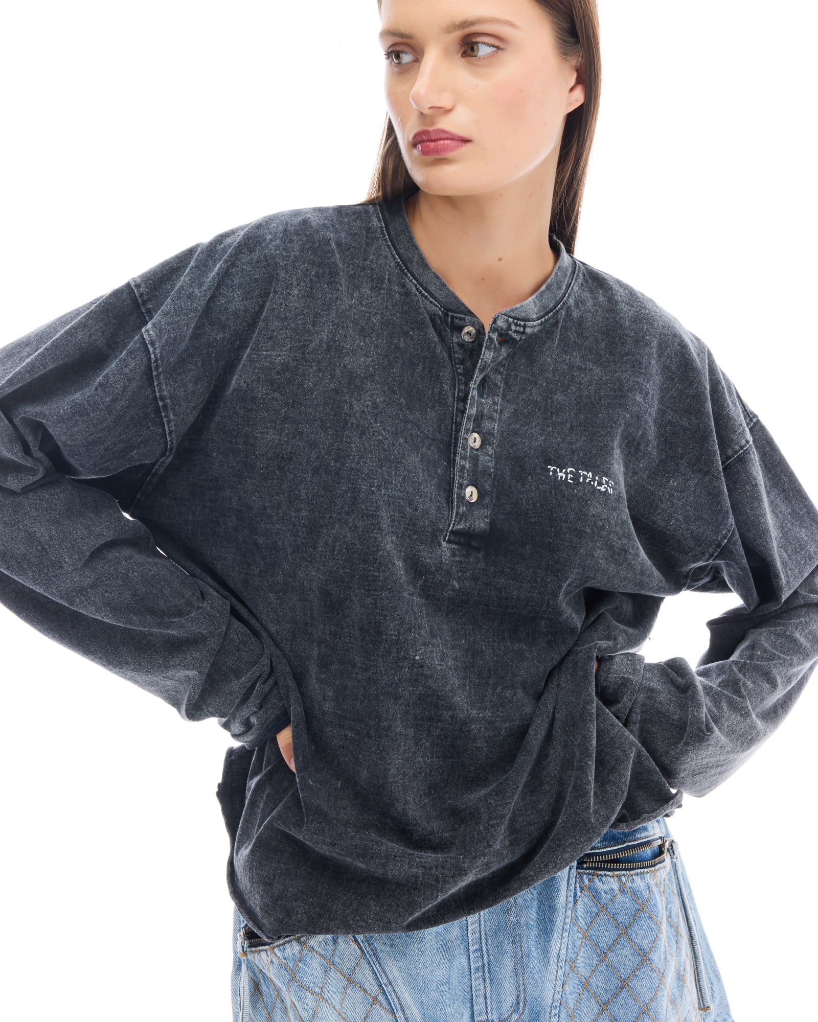 Worn Grandad Long sleeve Tee