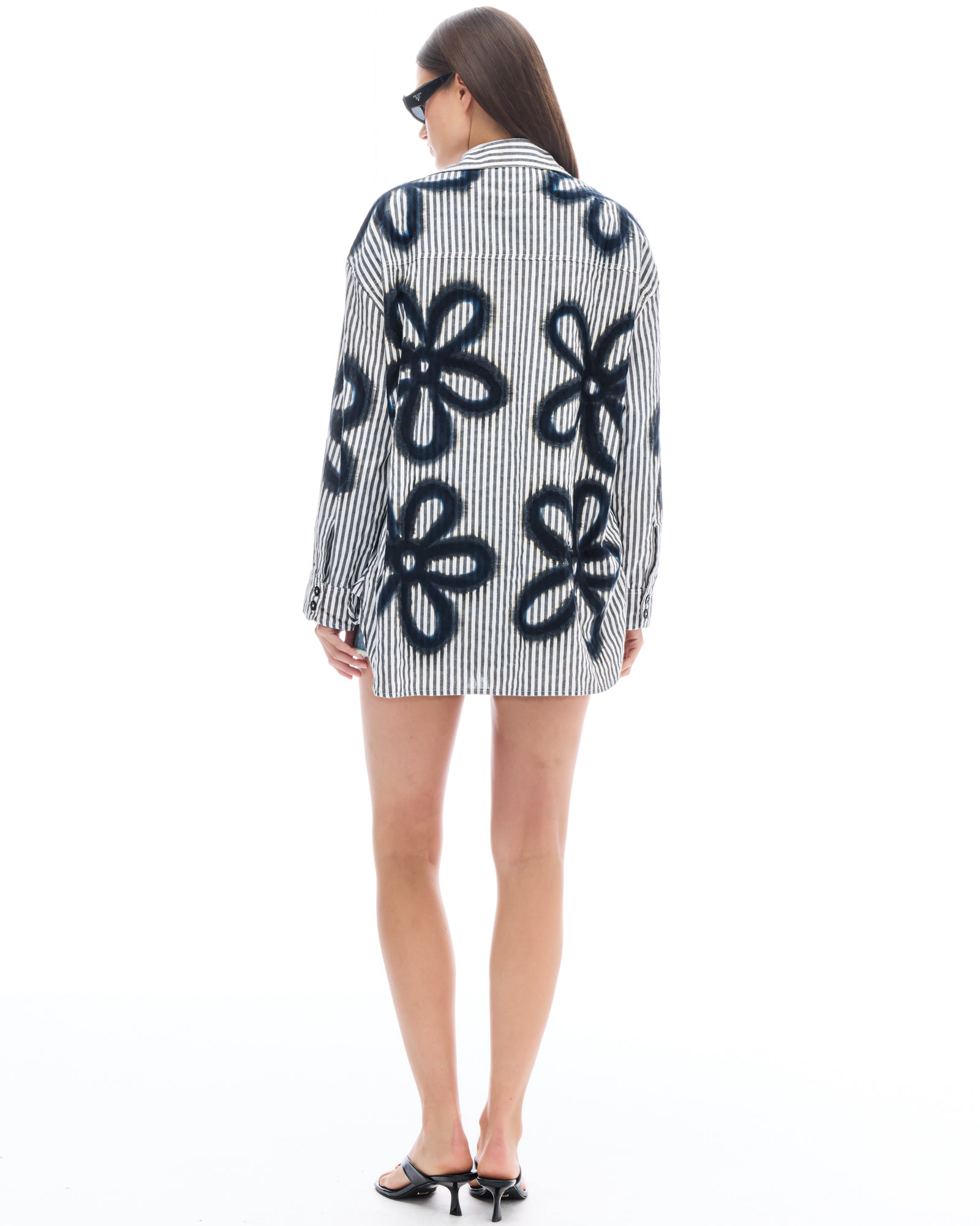 Hemd aus Dixie-Satin und Chantilly-Spitze