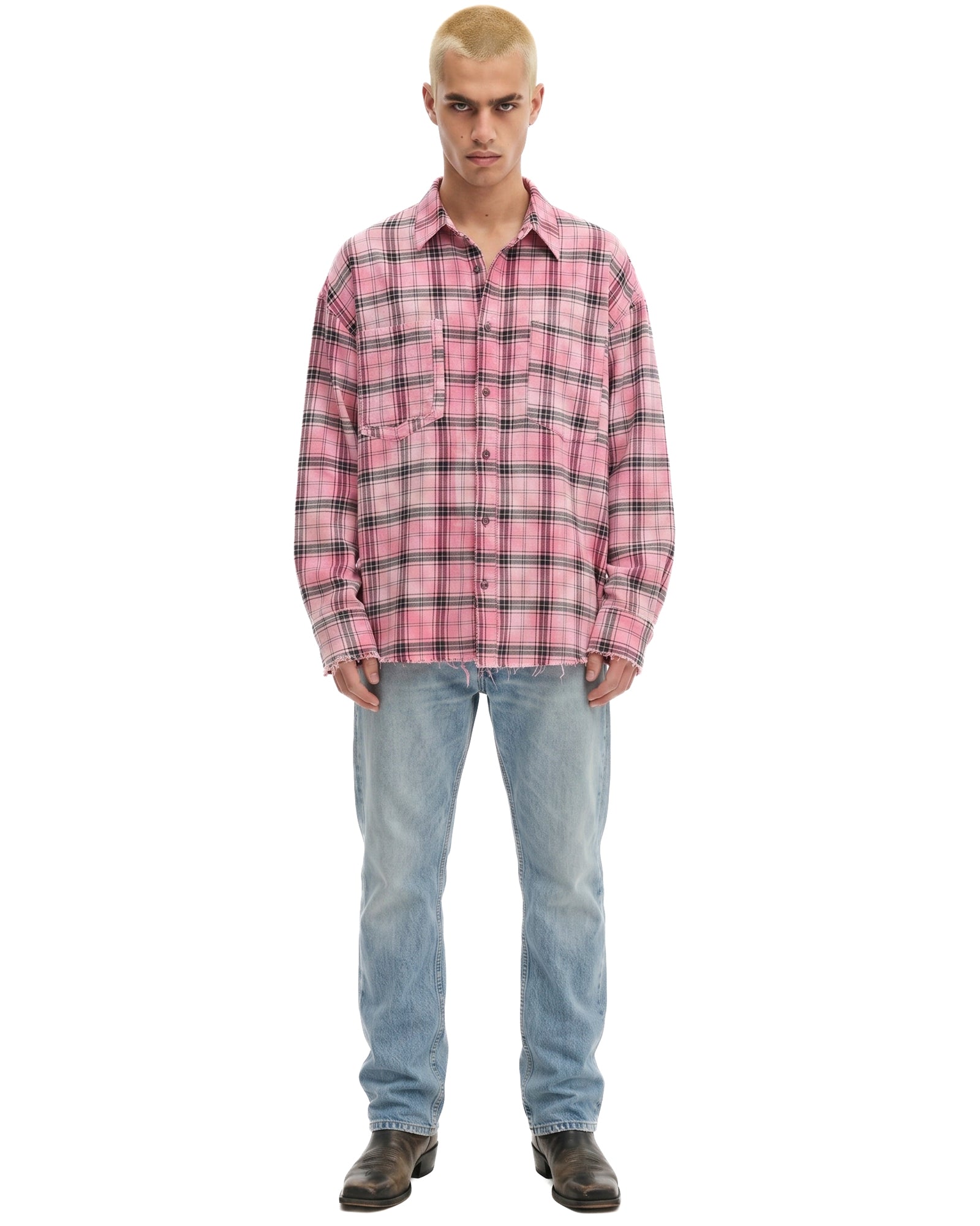 Washed Oversized Willow Check Shirt