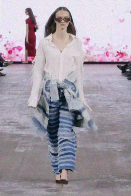 The Tales Reworked Panelled Denim Jeans THE TALES