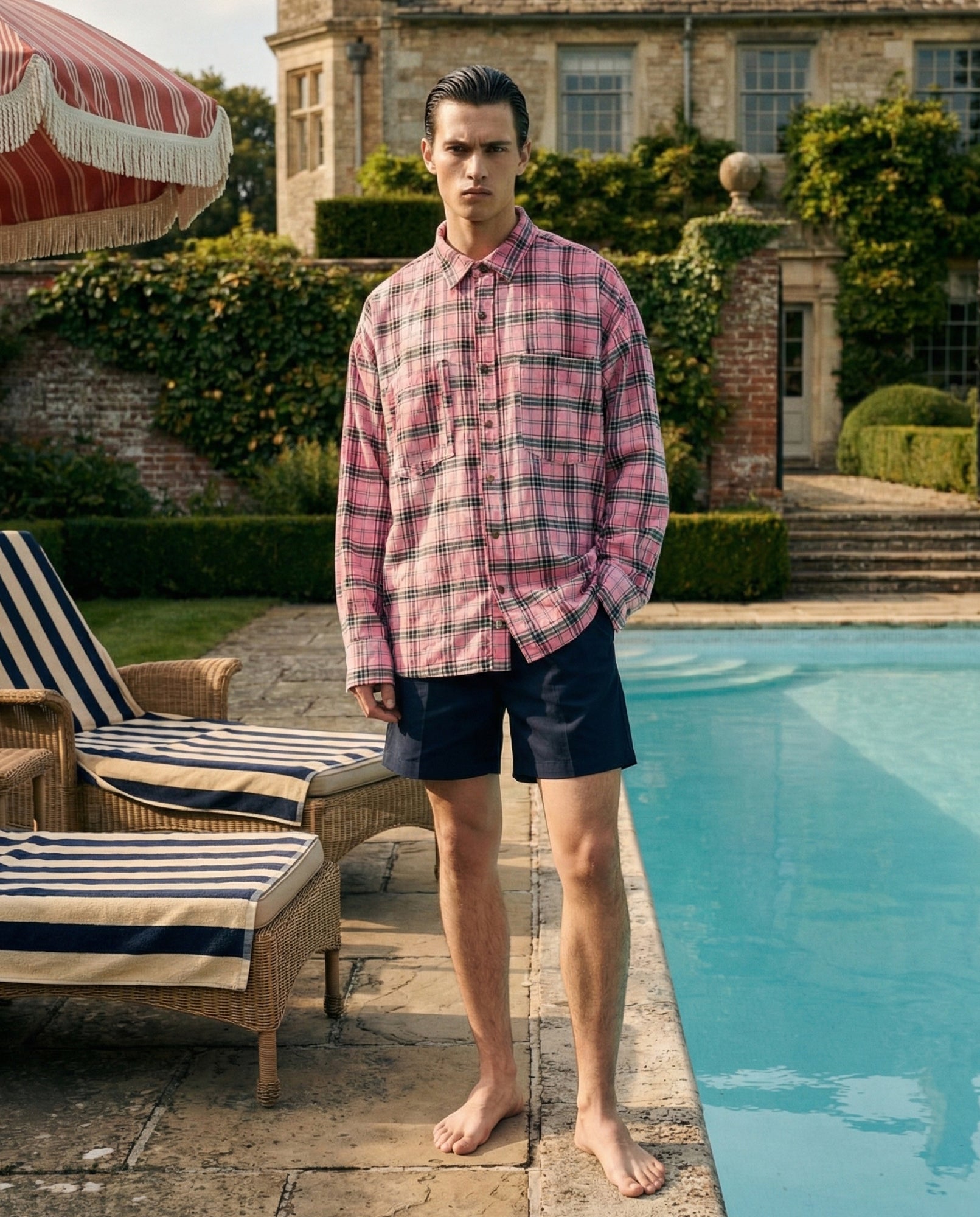 Washed Oversized Willow Check Shirt