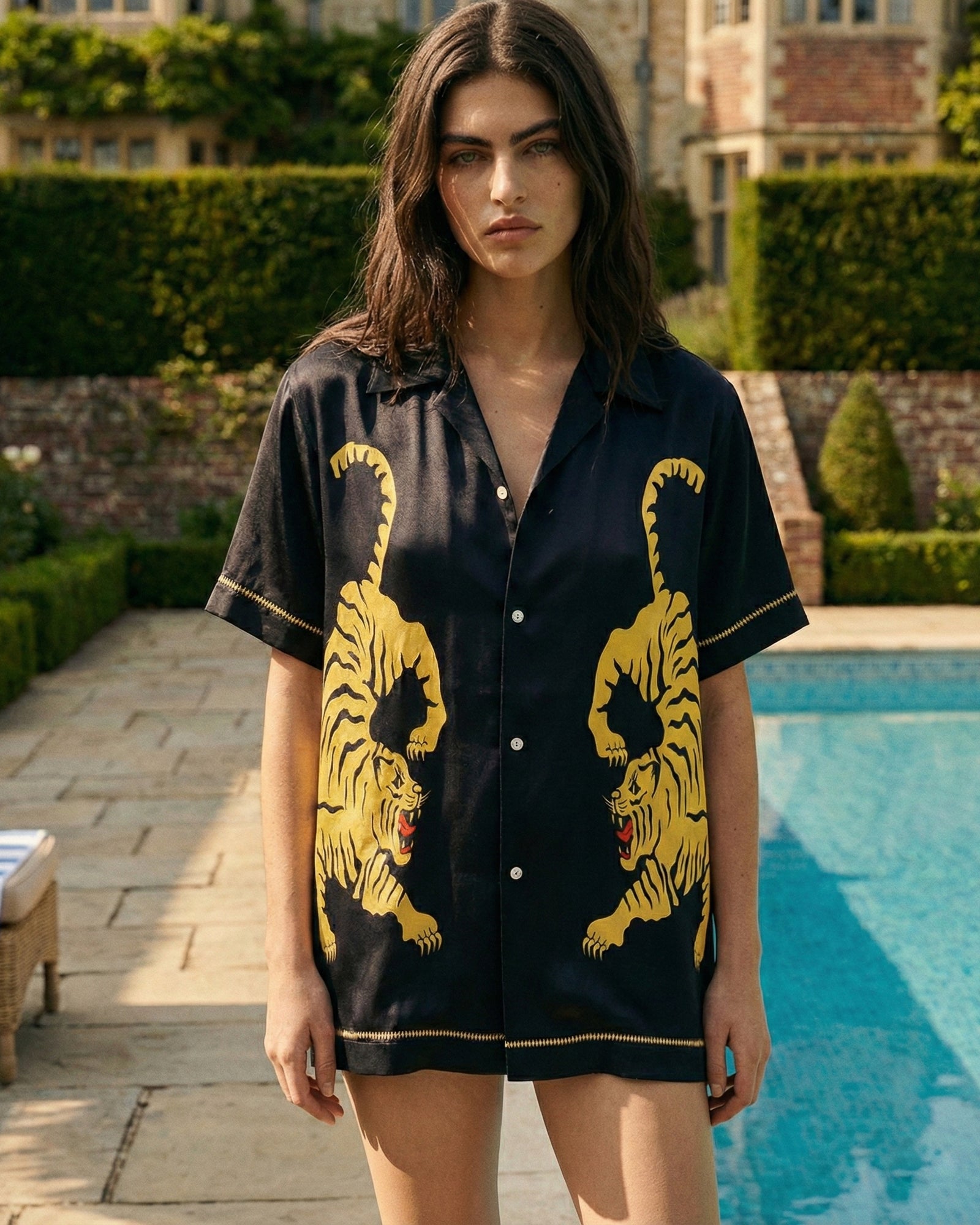 Crouching Tiger Silk Shirt