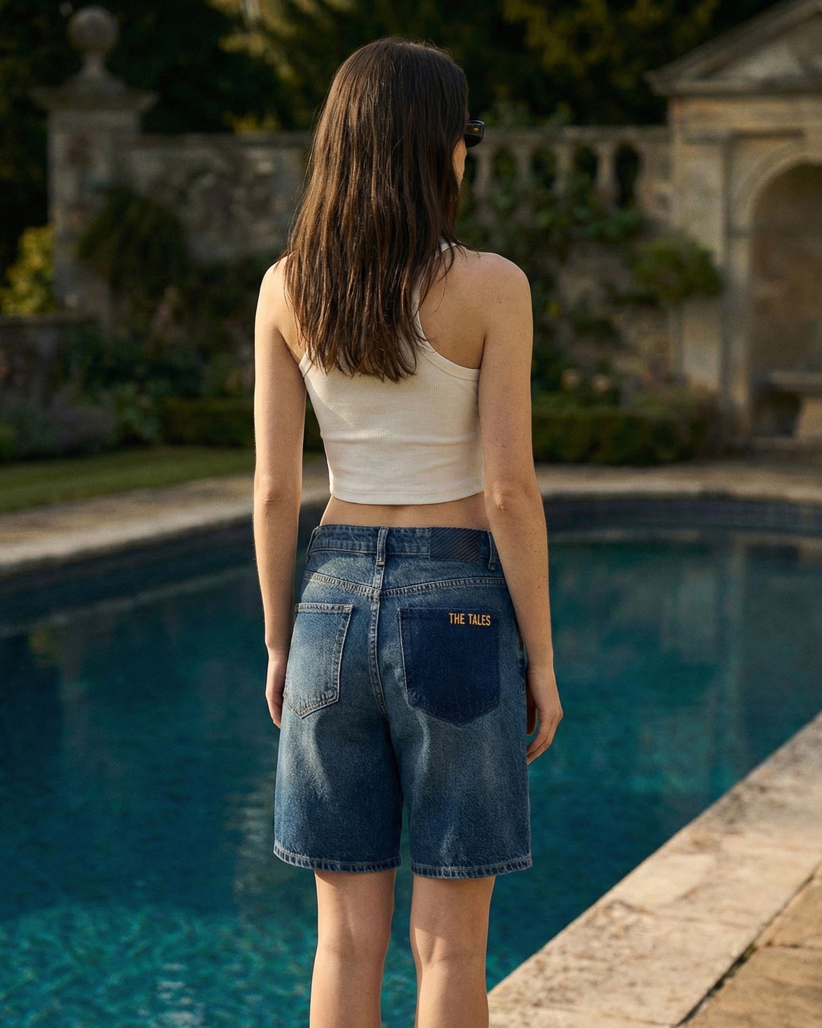 ザ・テイルズ パネルドデニムショートパンツ