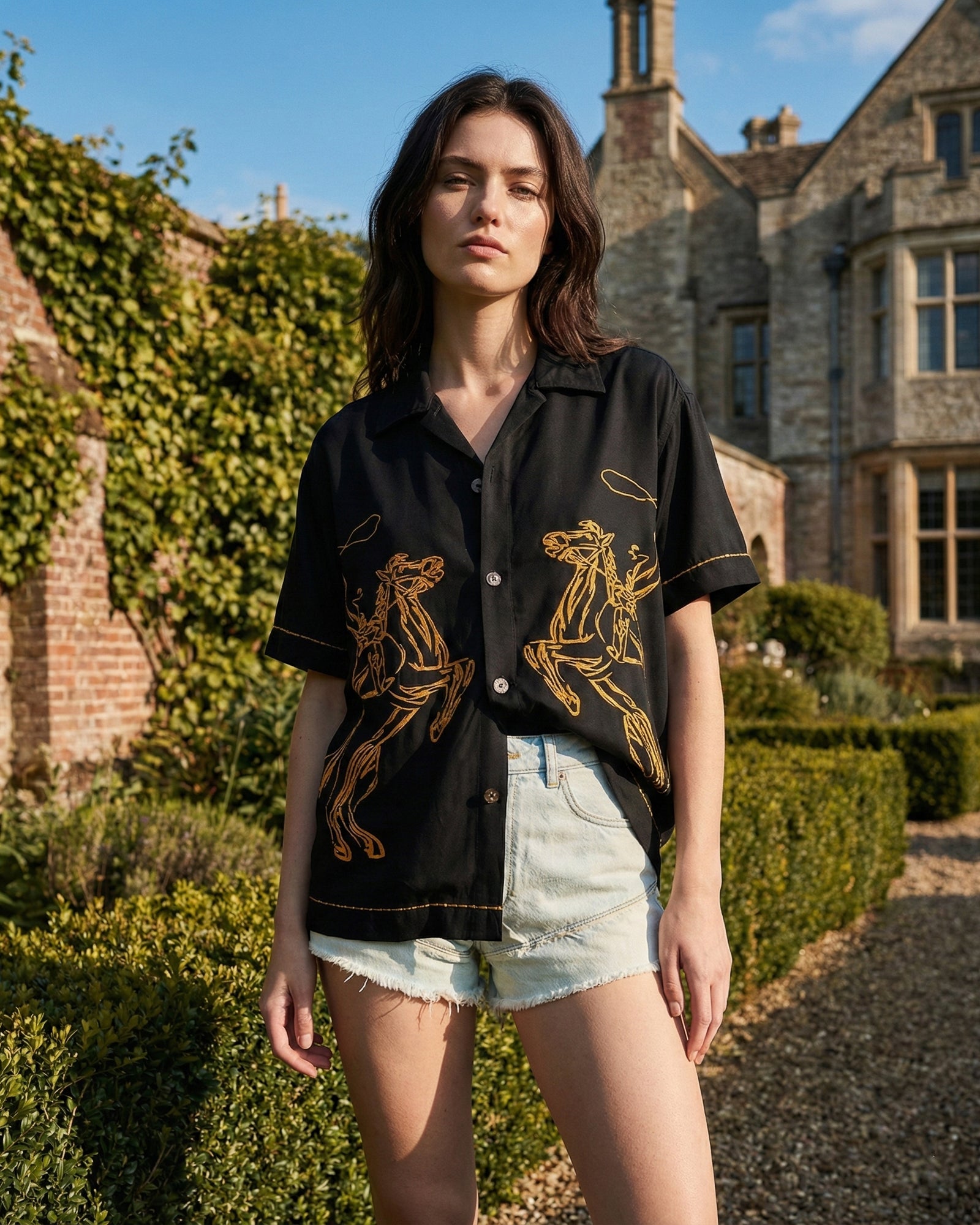 カウボーイシルクシャツ