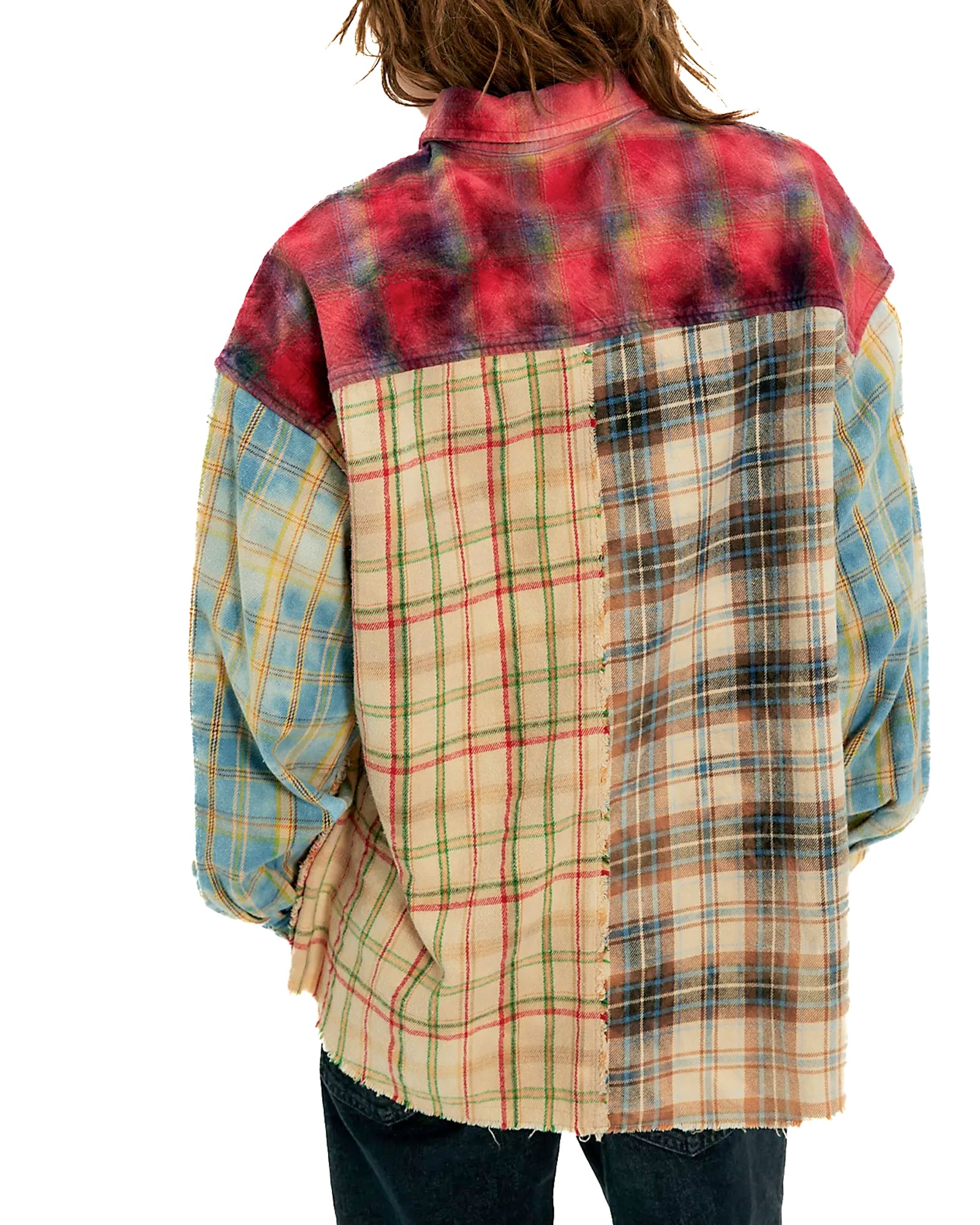 Patchwork Check Flannel Shirt