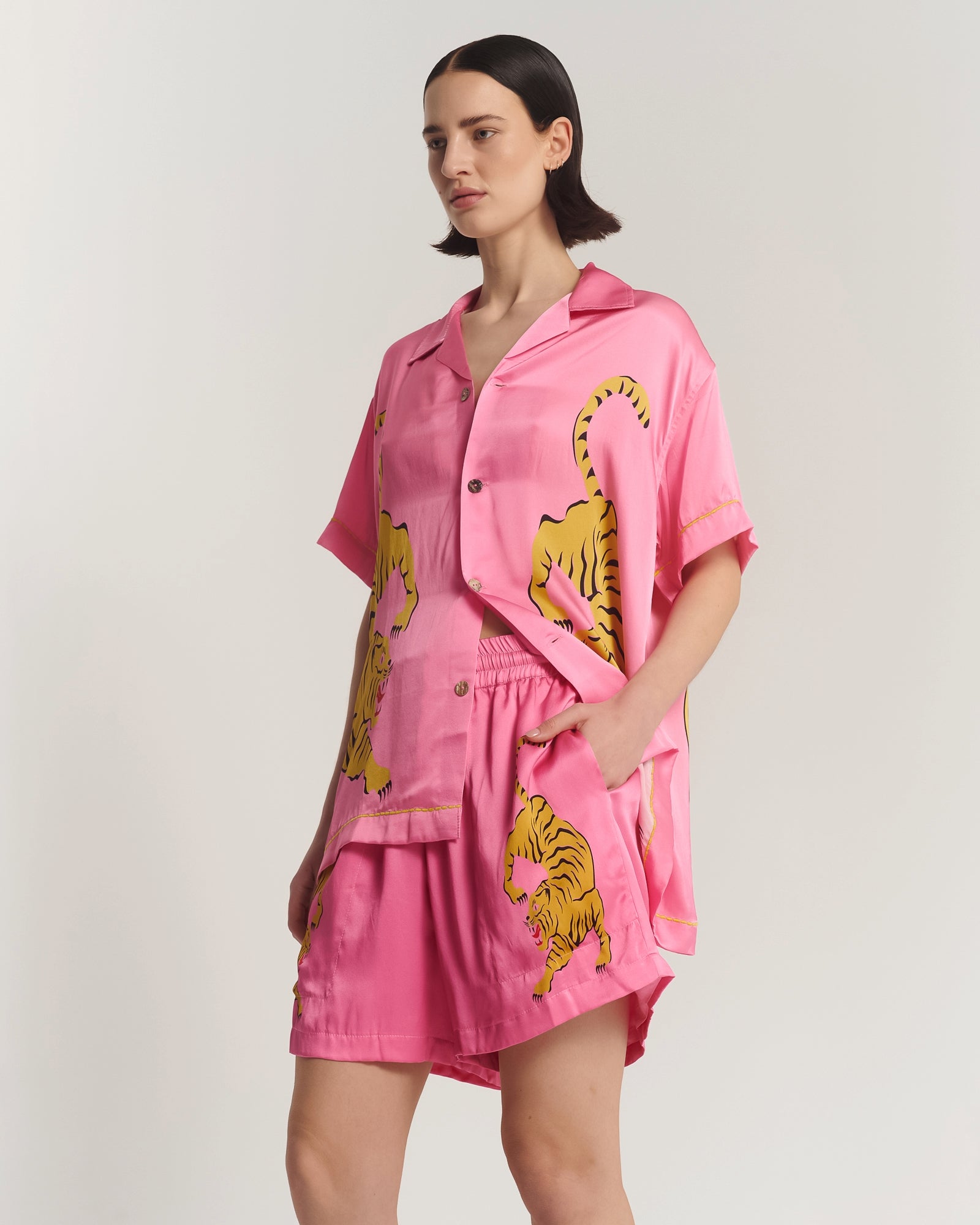 Crouching Tiger Silk Shirt