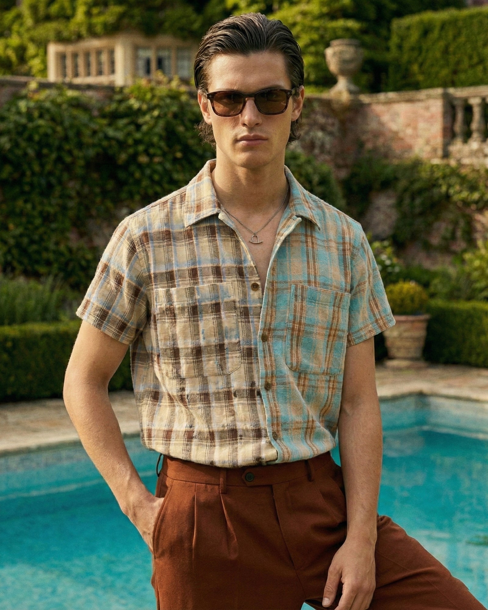 ザ・テイルズ ヴィンテージウォッシュフランネルシャツ