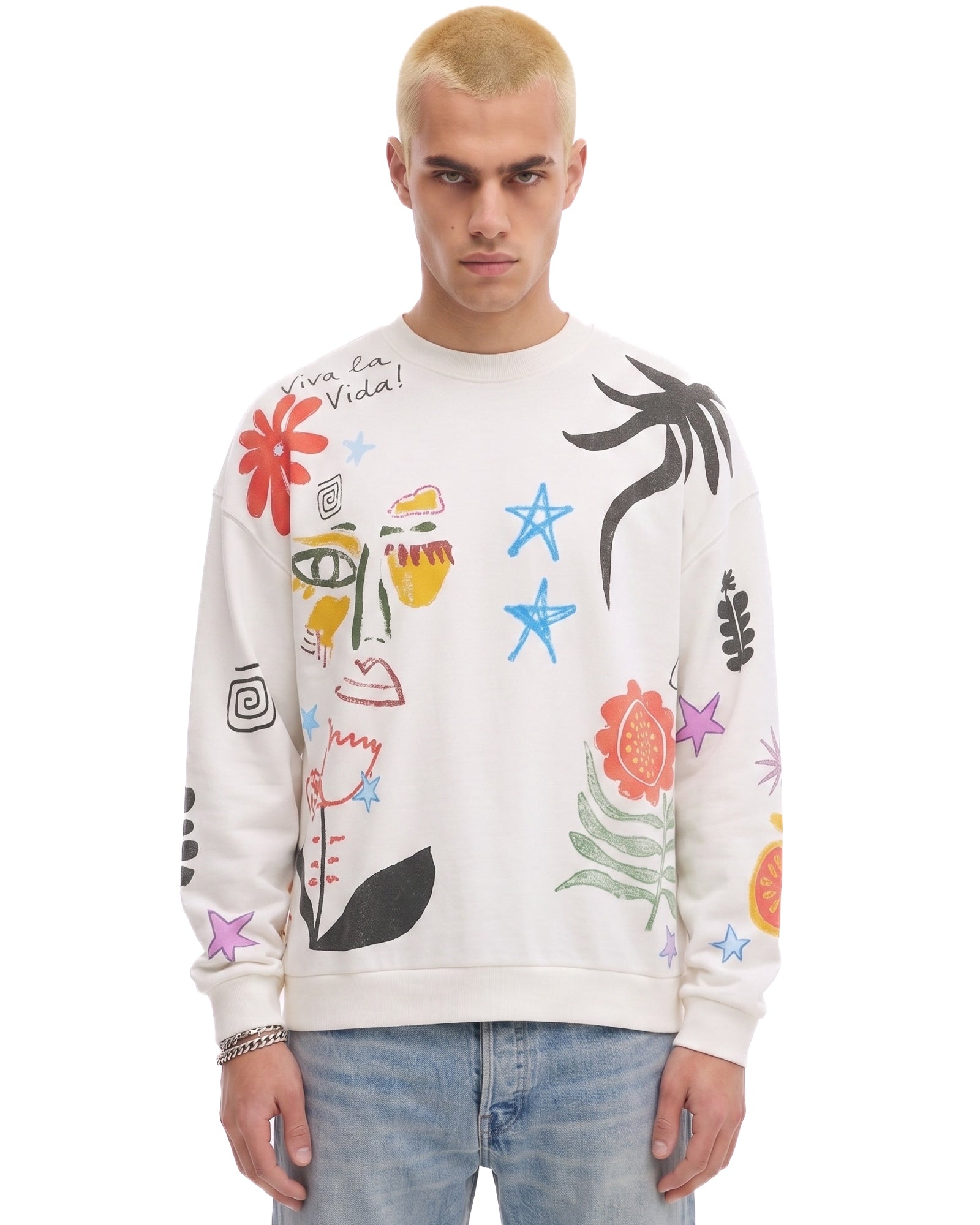 Illustrated Postcards Sweater